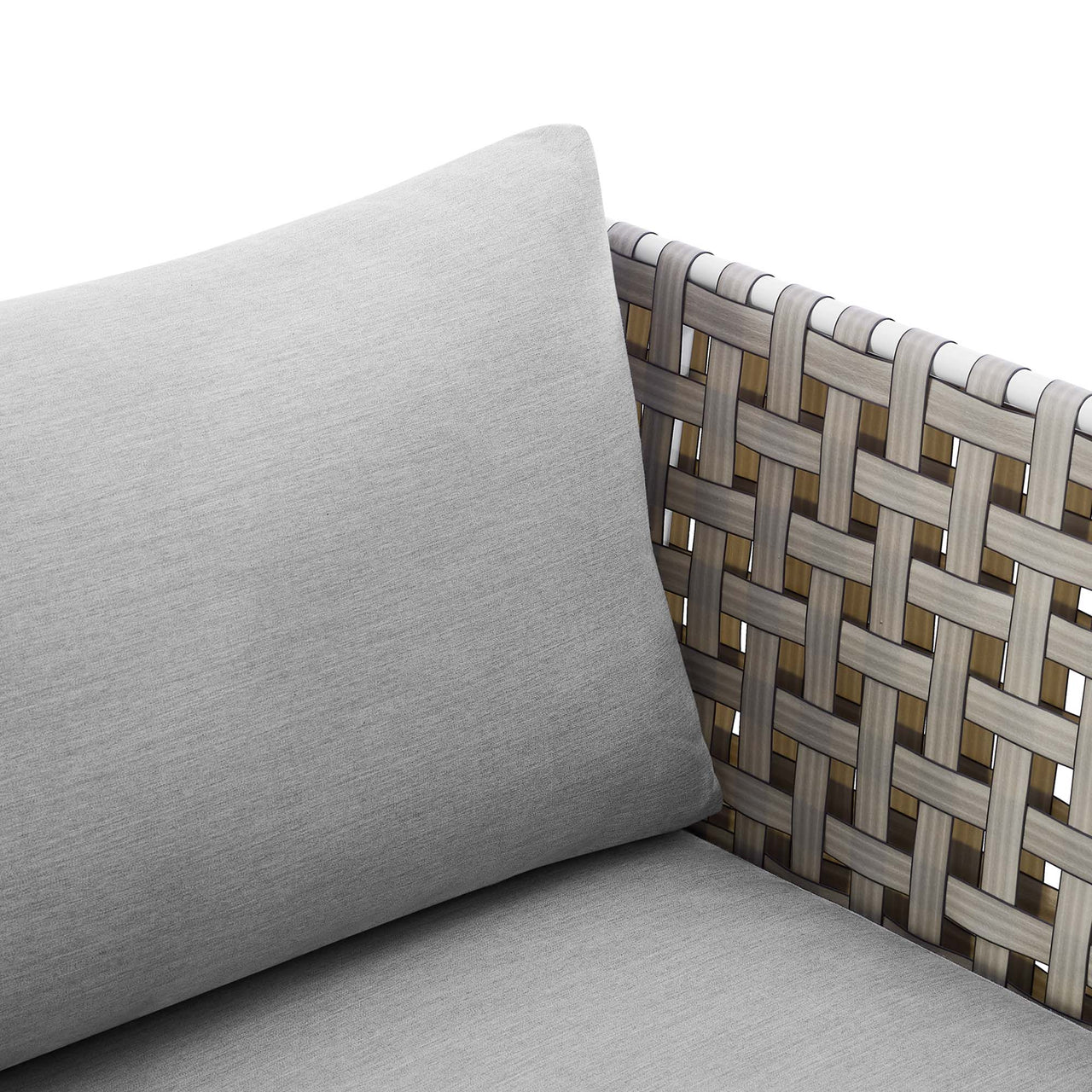 Harmonize Sunbrella® Basket Weave Alfresco Armchair, Tan & Gray