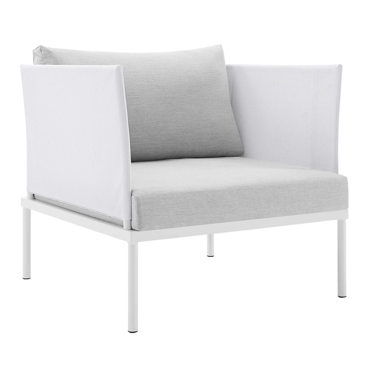 Harmonize Sunbrella® Alfresco Armchair, White & Gray