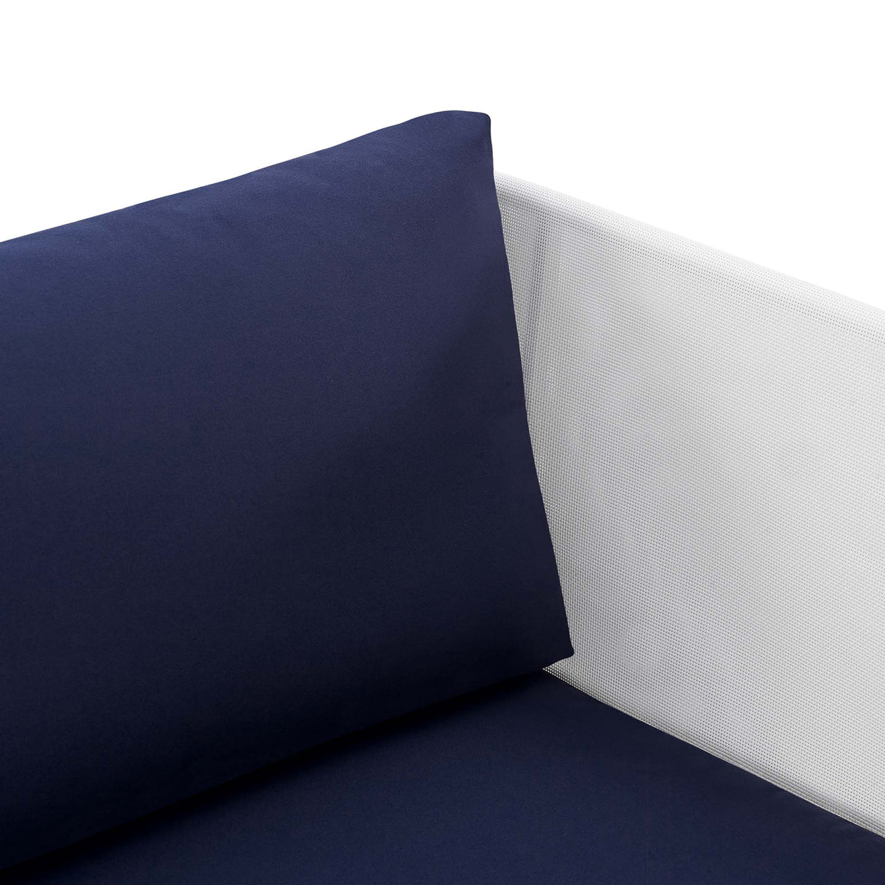 Harmonize Sunbrella® Alfresco Armchair, White & Navy