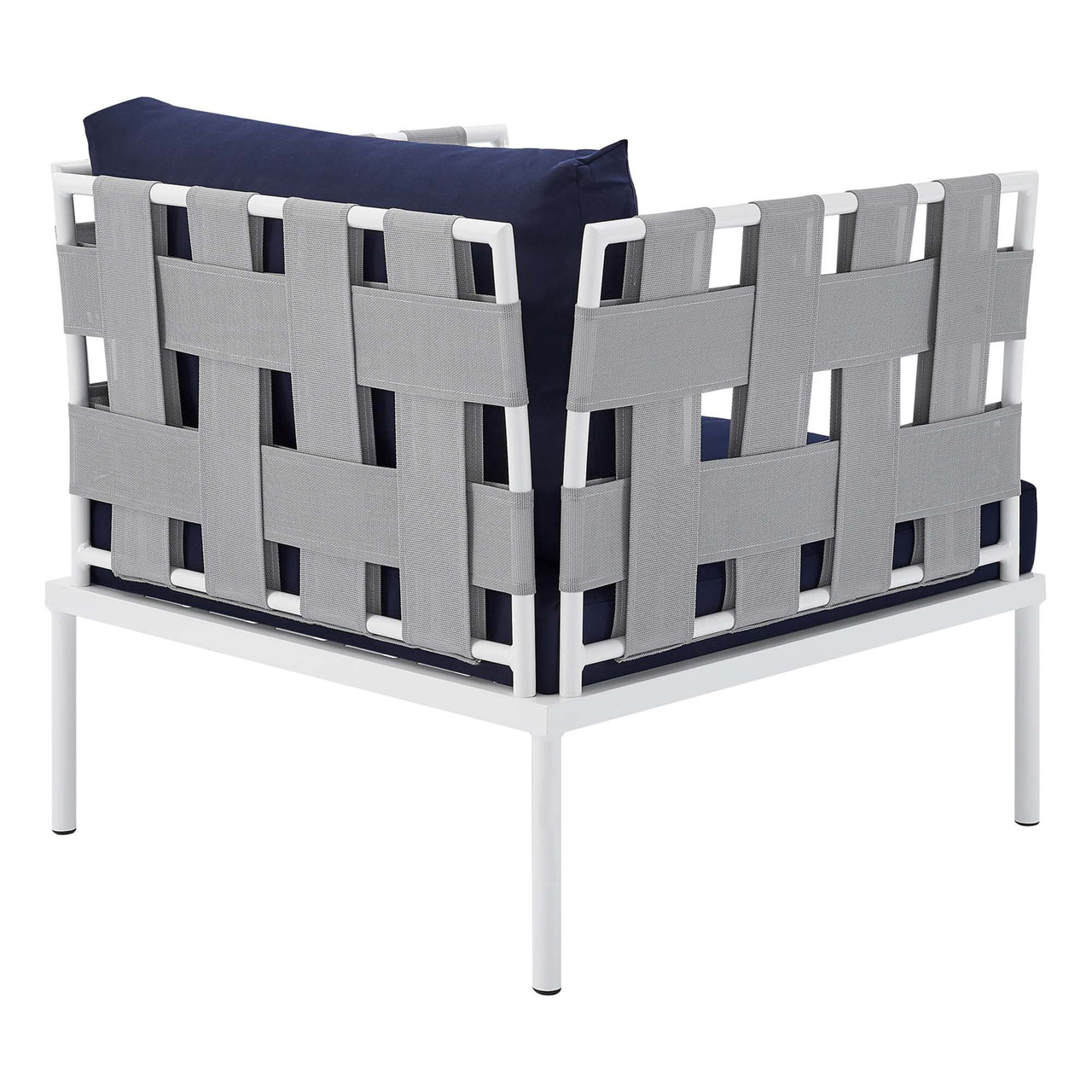 Harmonize Sunbrella® Alfresco Armchair, Gray & Navy