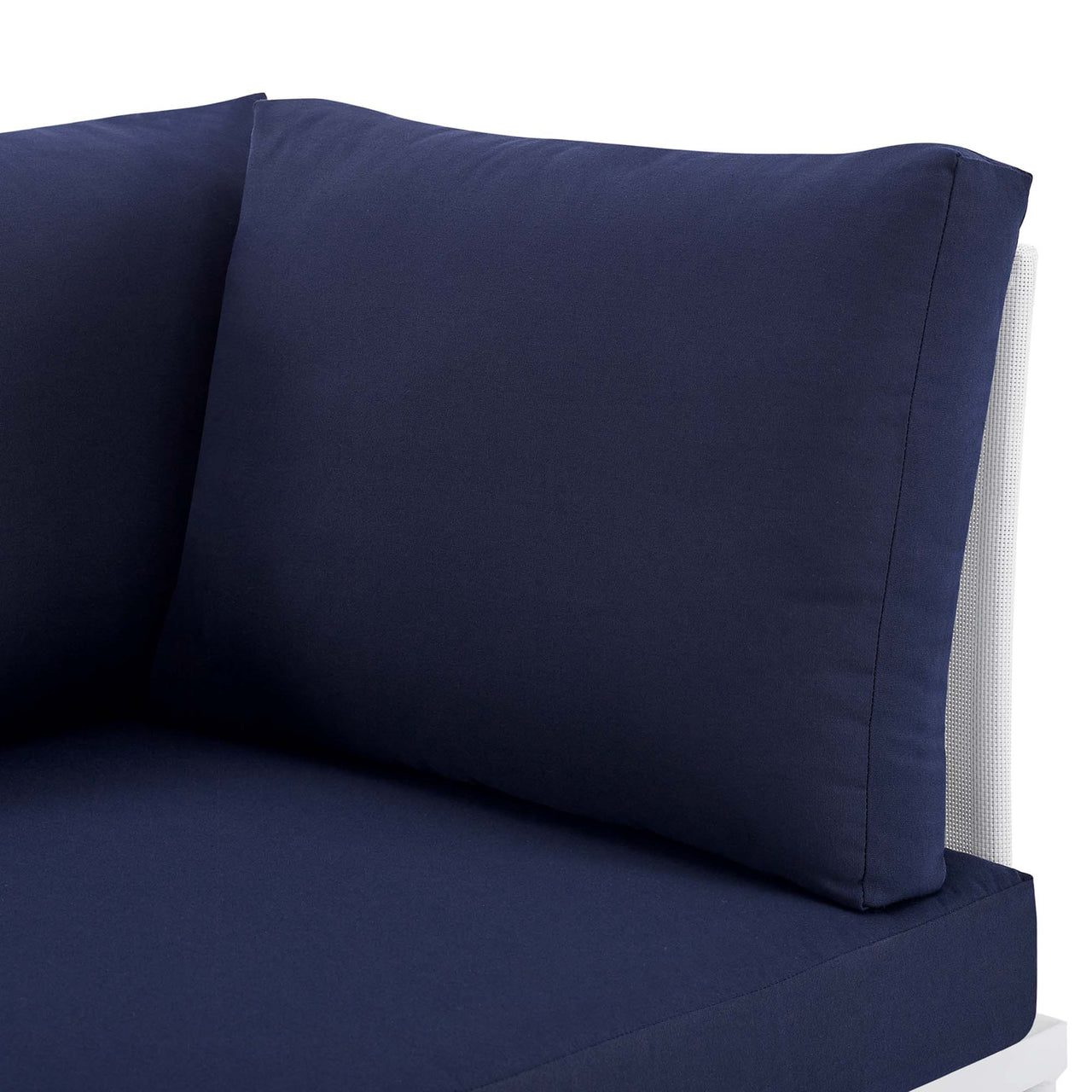 Harmonize Sunbrella® Alfresco Loveseat, White & Navy