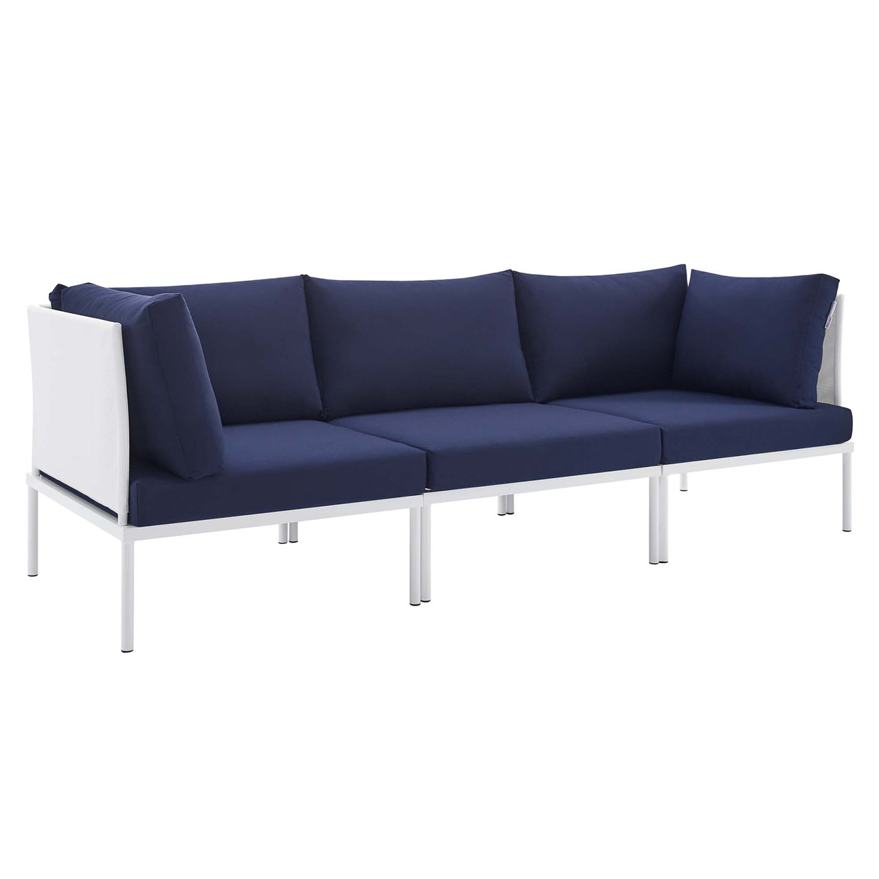 Harmonize Sunbrella® Alfresco Sofa, White & Navy