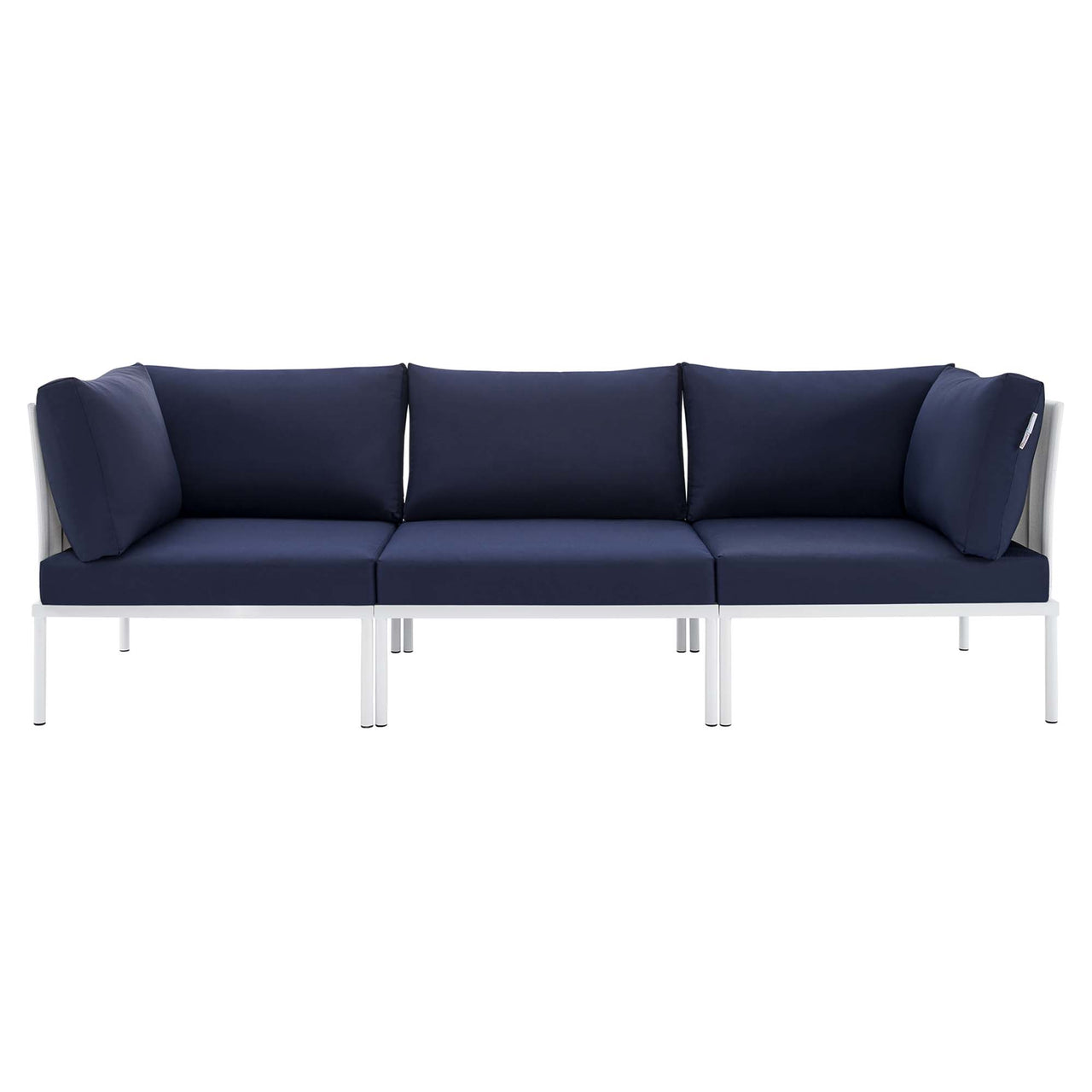 Harmonize Sunbrella® Alfresco Sofa, White & Navy