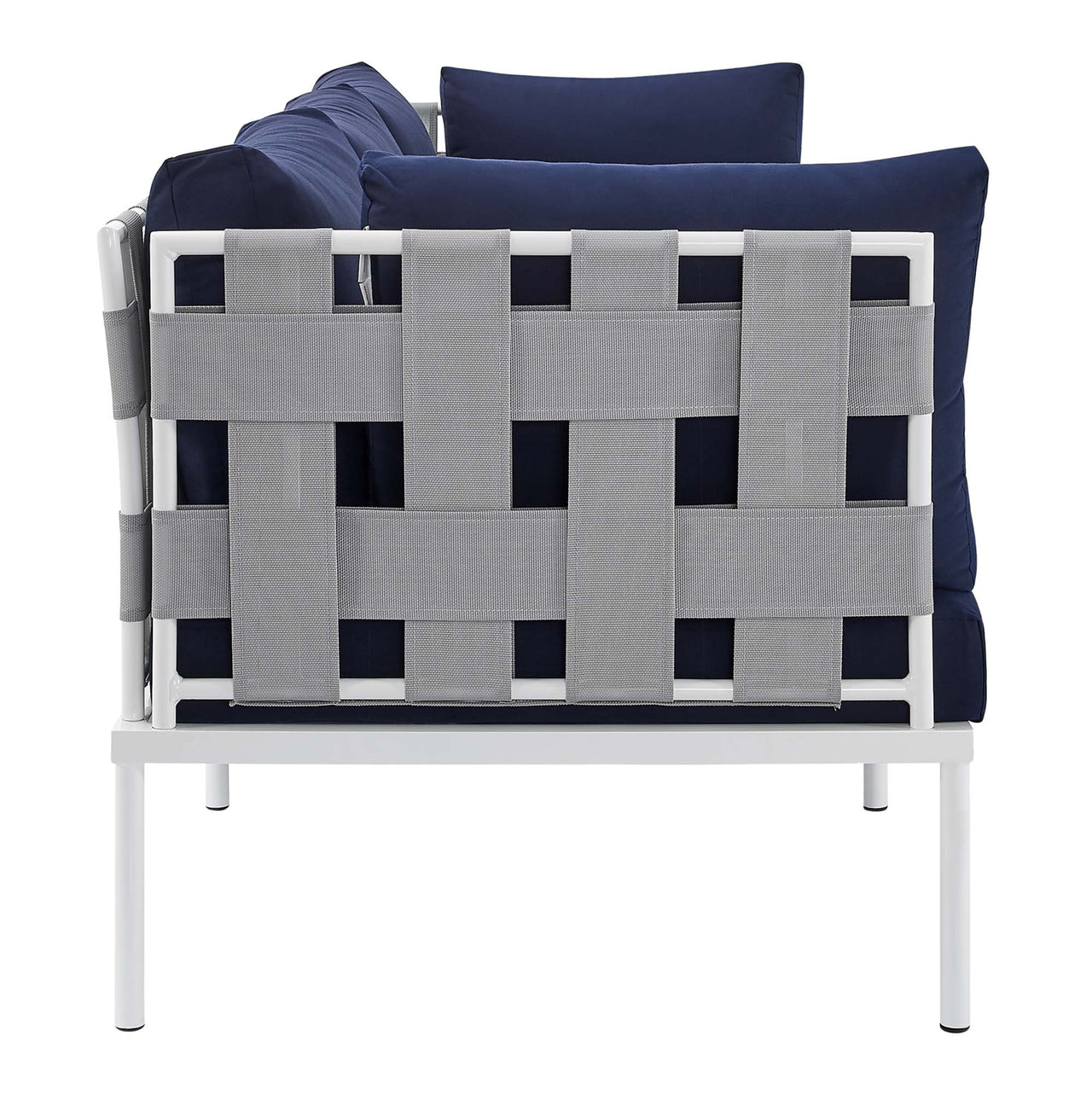 Harmonize Sunbrella® Alfresco Sofa, Gray & Navy