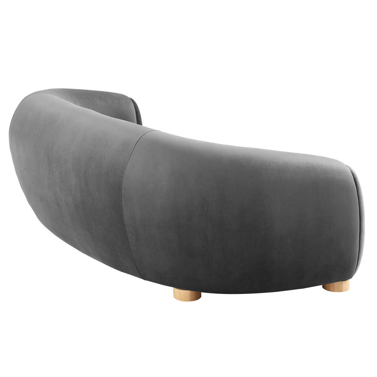 Zephyra Velvet Sofa, Charcoal