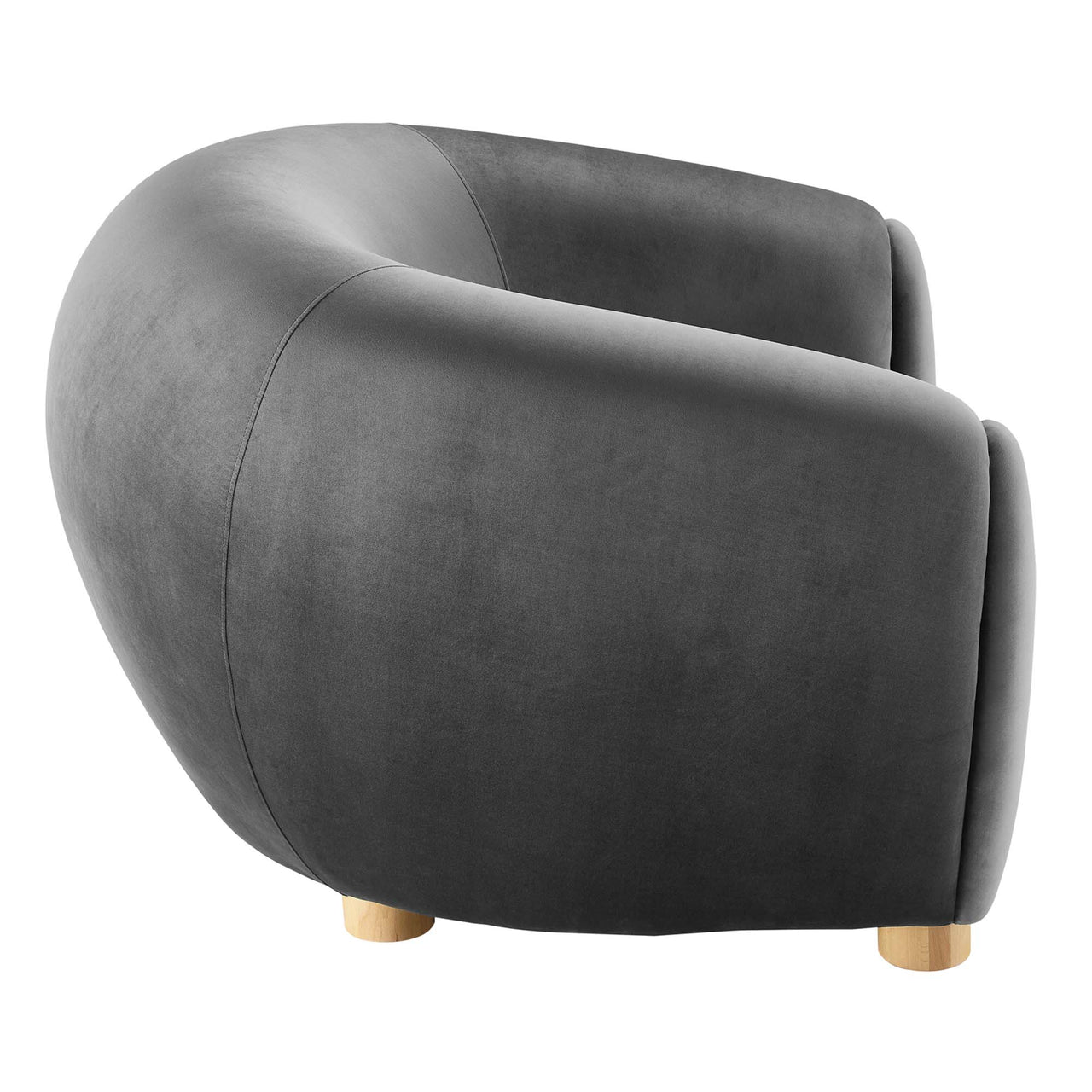 Zephyra Velvet Armchair, Charcoal