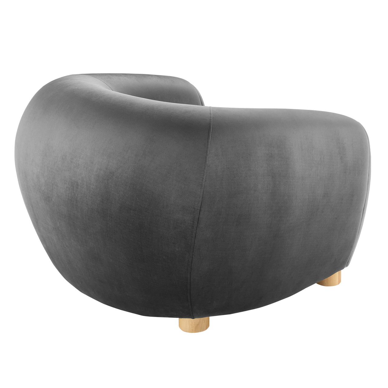 Zephyra Velvet Armchair, Charcoal