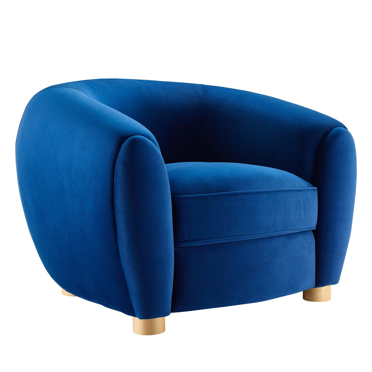 Zephyra Velvet Armchair, Navy