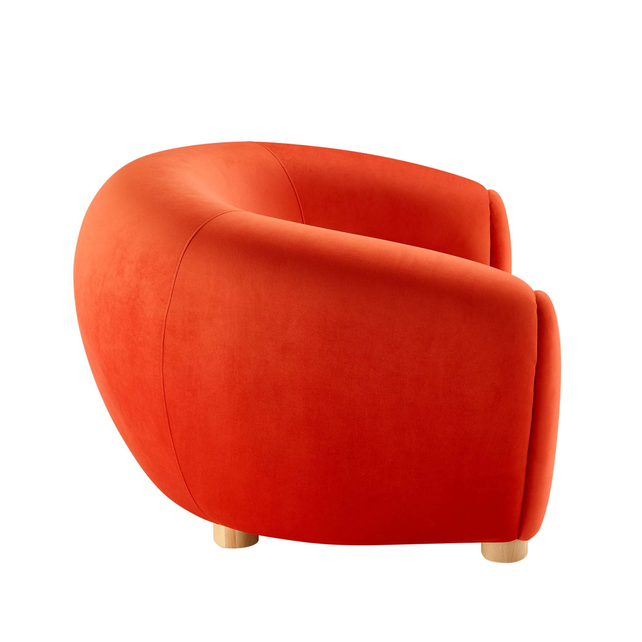 Zephyra Velvet Armchair, Orange