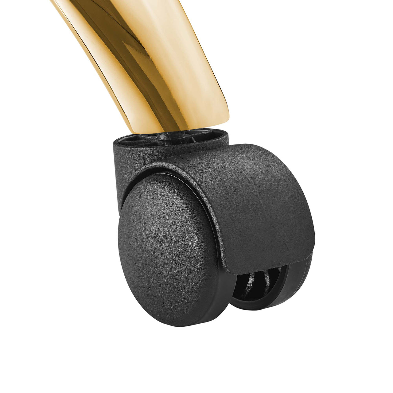 Quartz Armless Velvet Office Chair, Gold & Teal