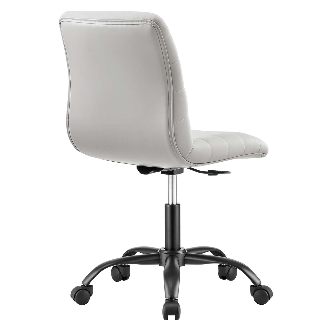 Drift Armless Eco-Leather Office Chair, Black & Light Gray