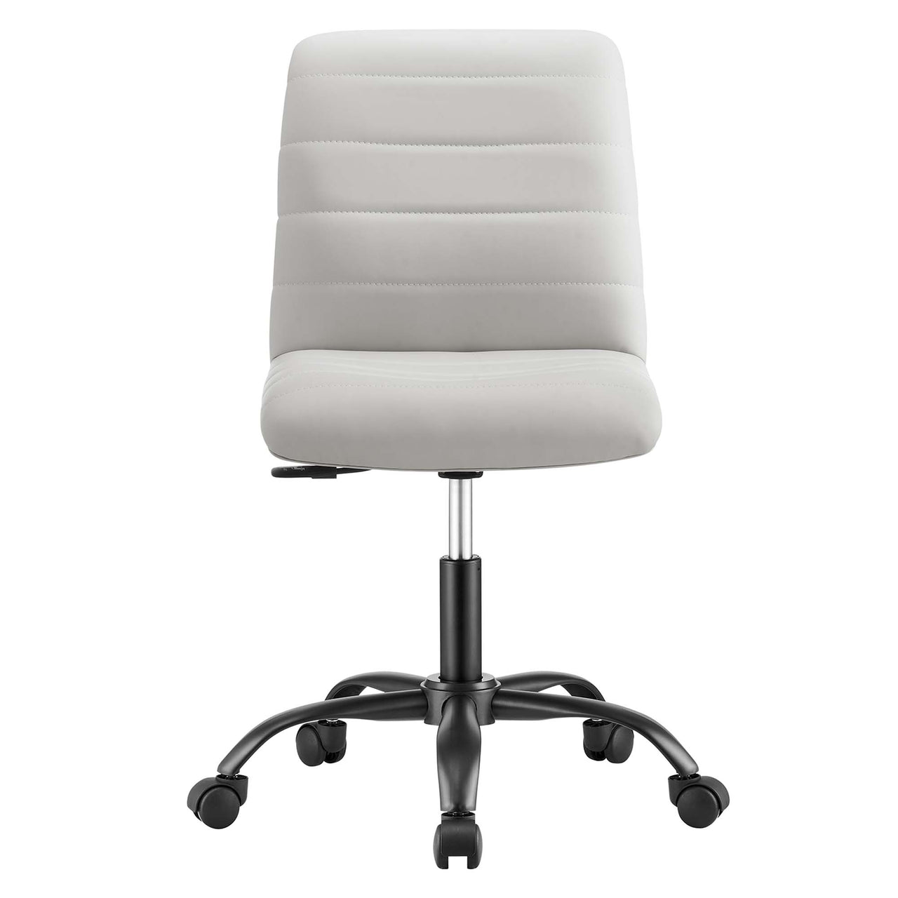 Drift Armless Eco-Leather Office Chair, Black & Light Gray
