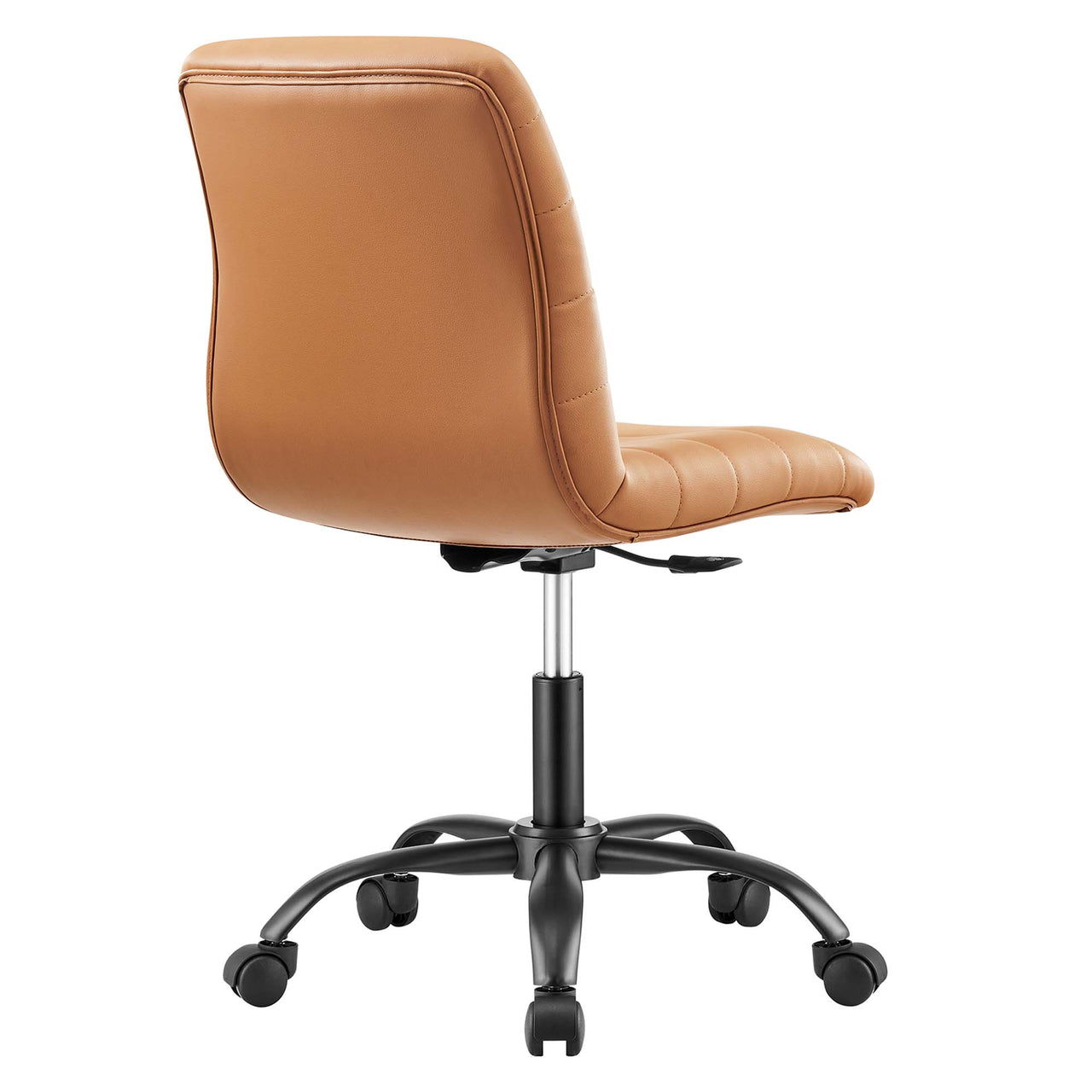 Drift Armless Eco-Leather Office Chair, Black & Tan