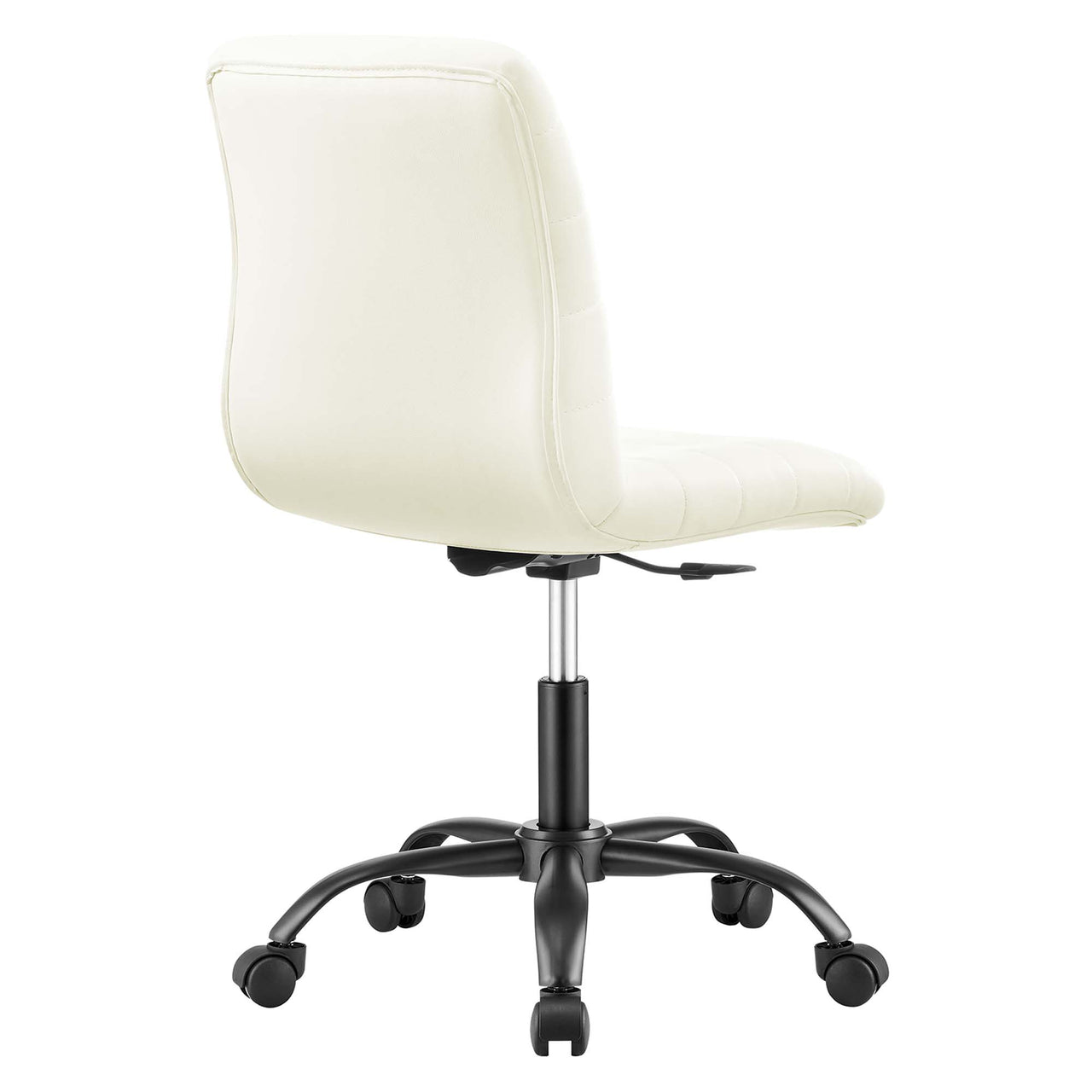Drift Armless Eco-Leather Office Chair, Black & White