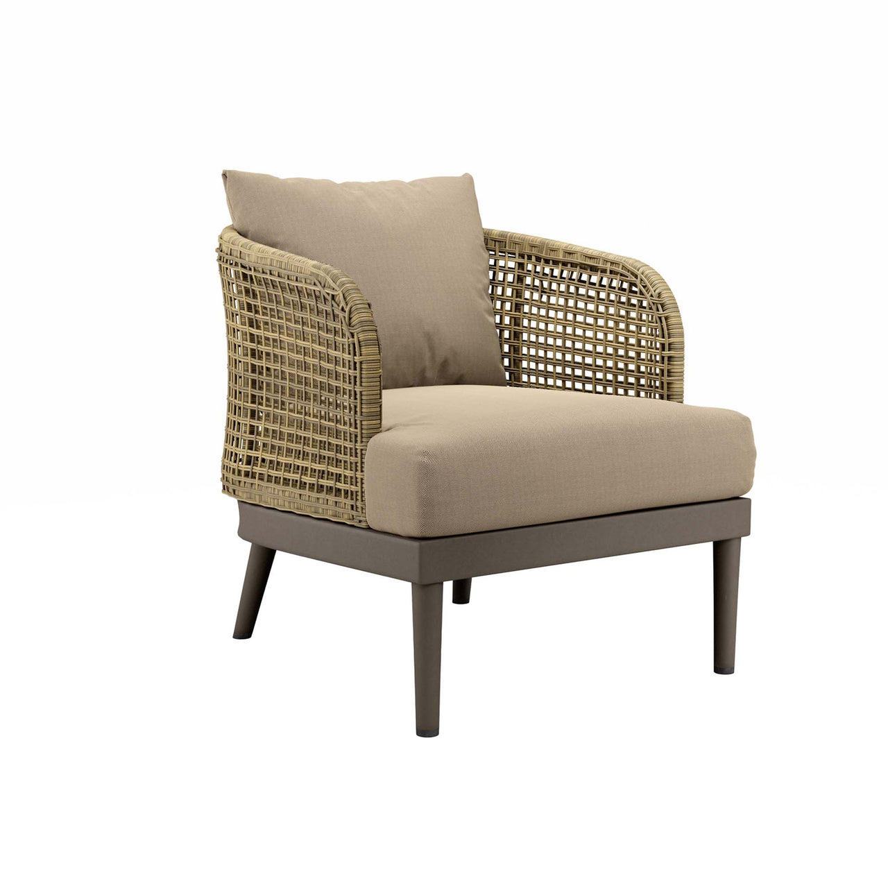Pasture Alfresco Armchair, Natural Wood & Taupe