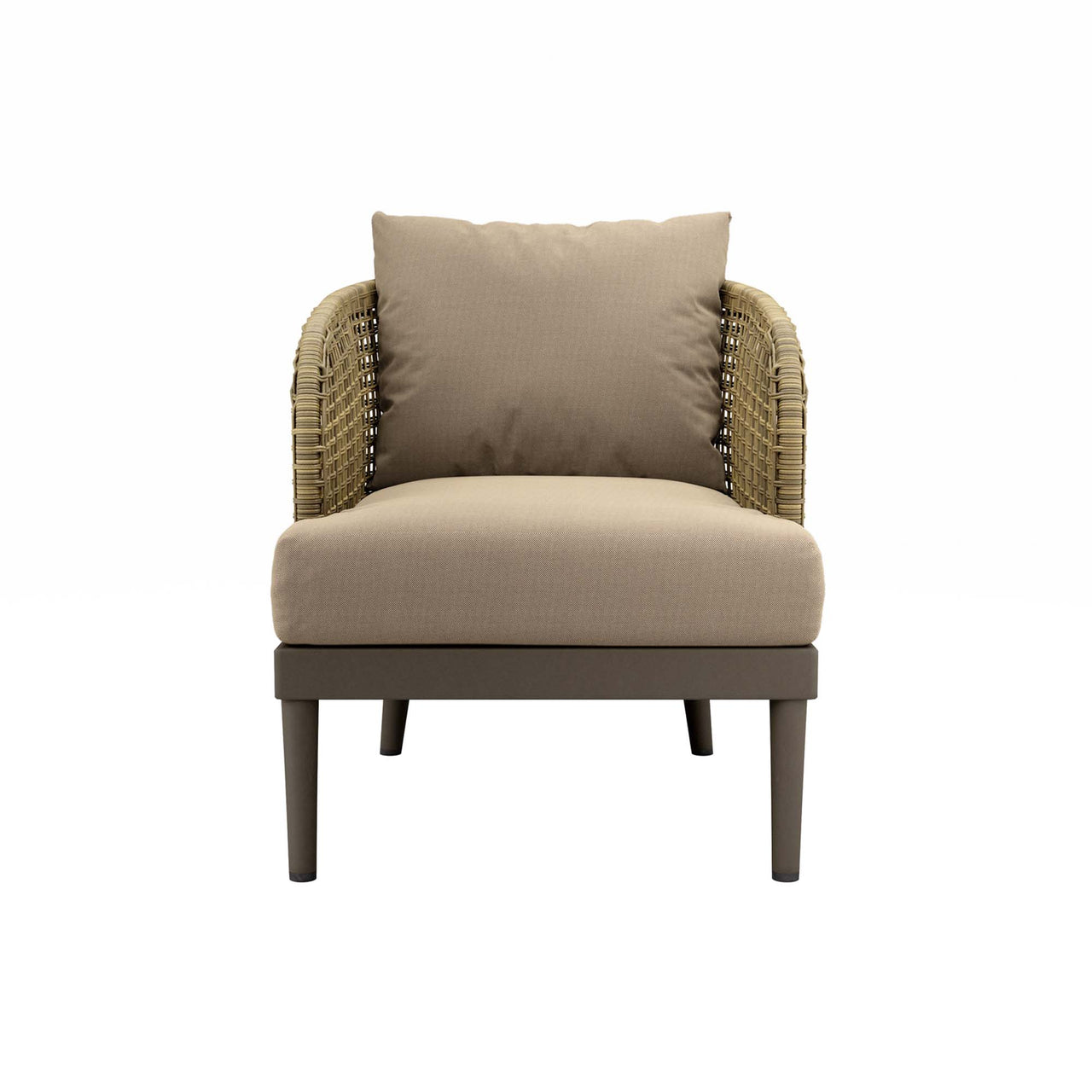 Pasture Alfresco Armchair, Natural Wood & Taupe