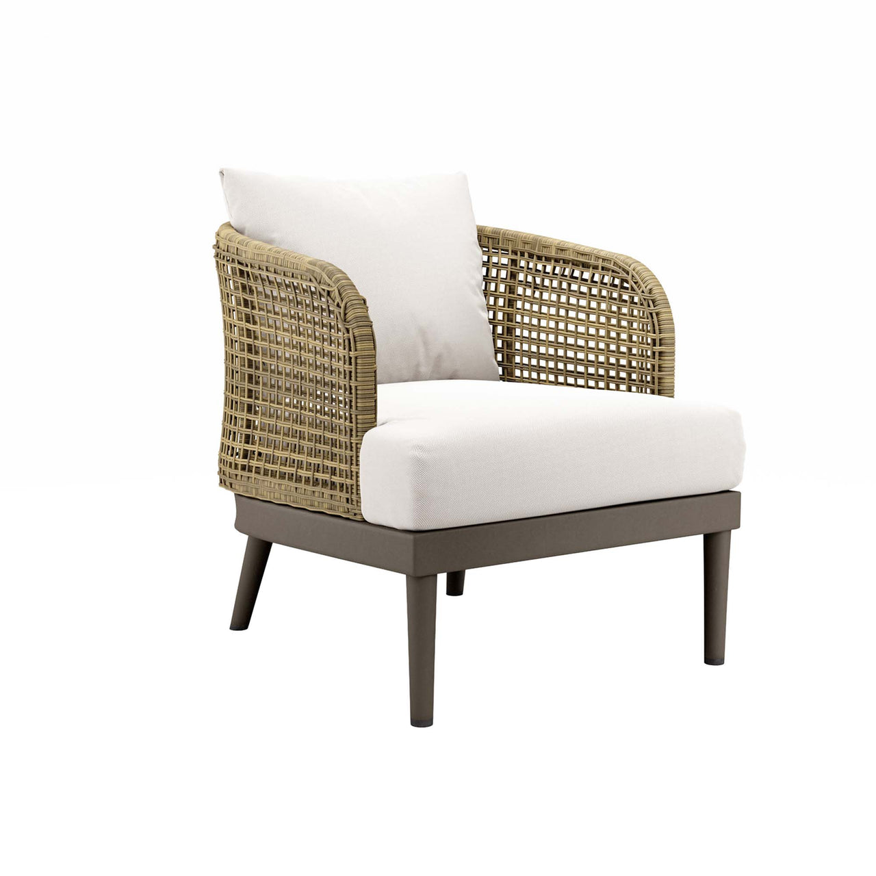 Pasture Alfresco Armchair, Natural Wood & White