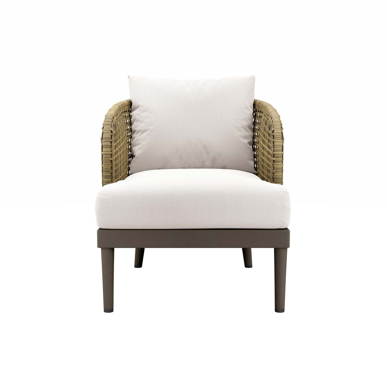 Pasture Alfresco Armchair, Natural Wood & White