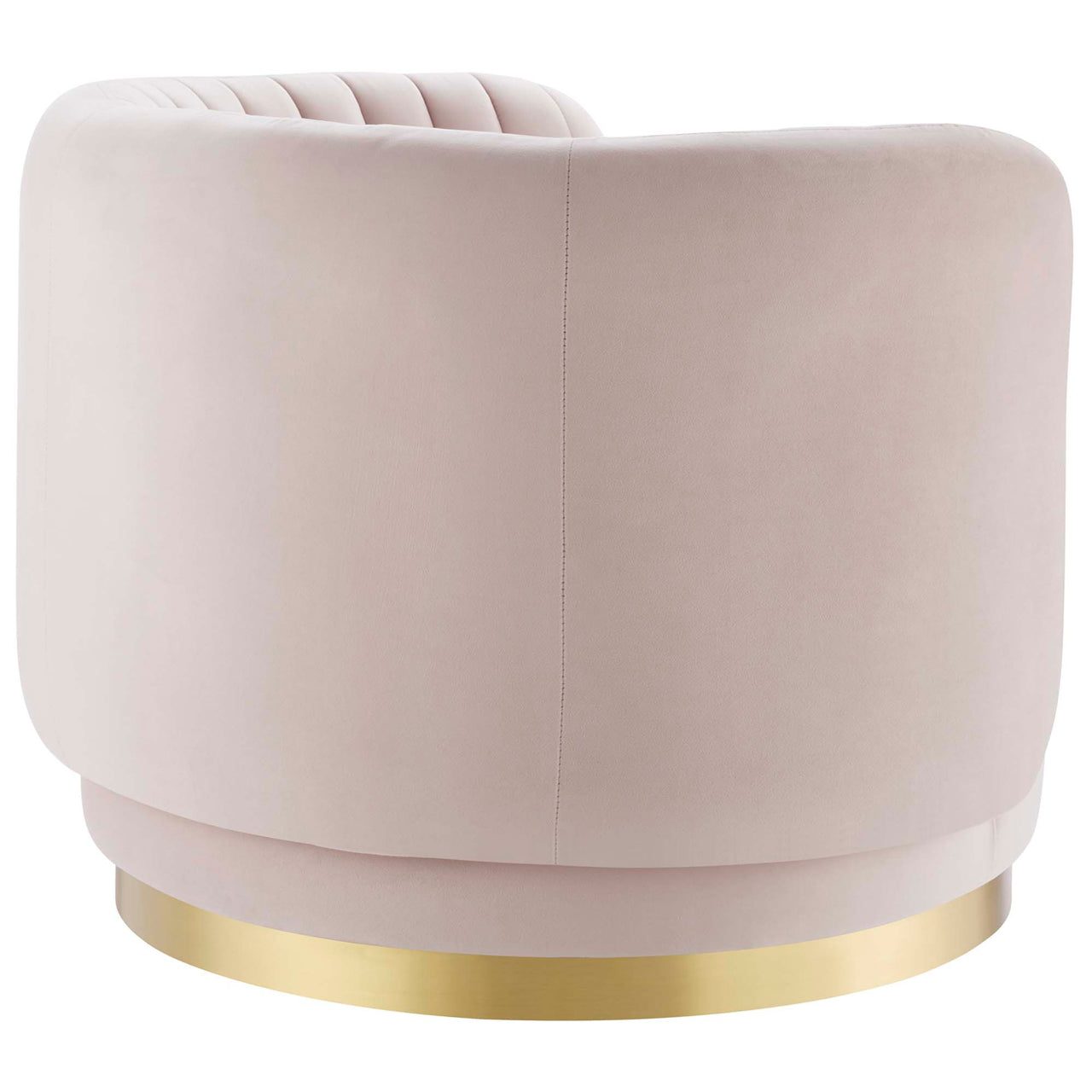 Persephone Velvet Swivel Accent Chair, Gold & Pink