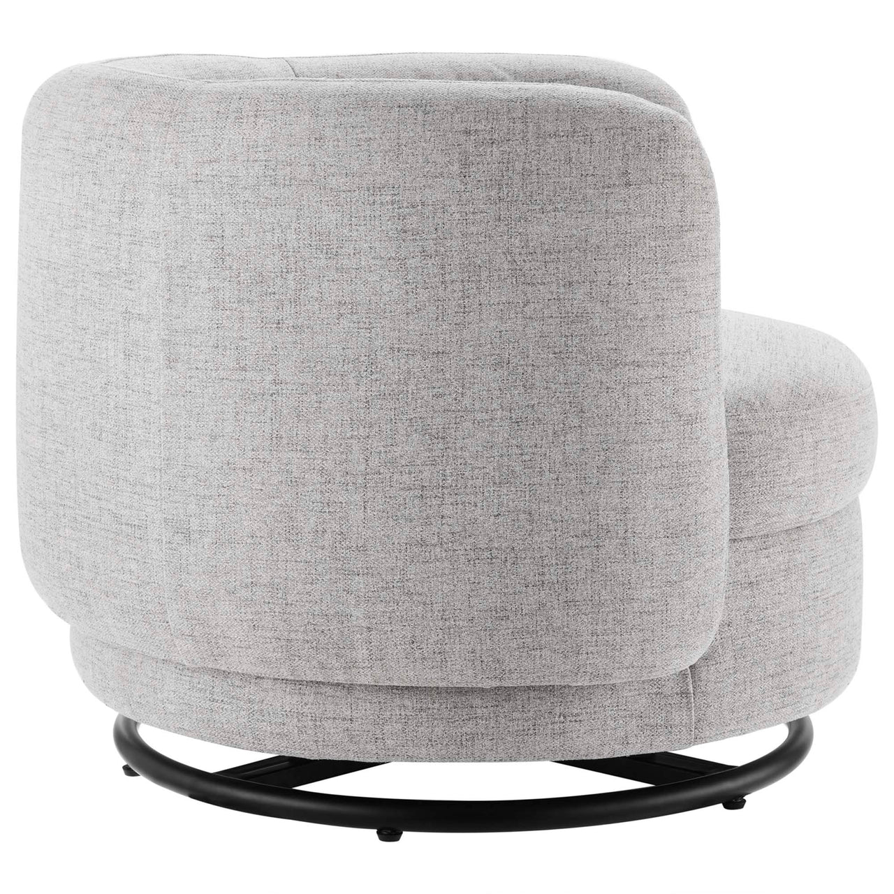 Rava Fabric Swivel Chair, Black & Light Gray