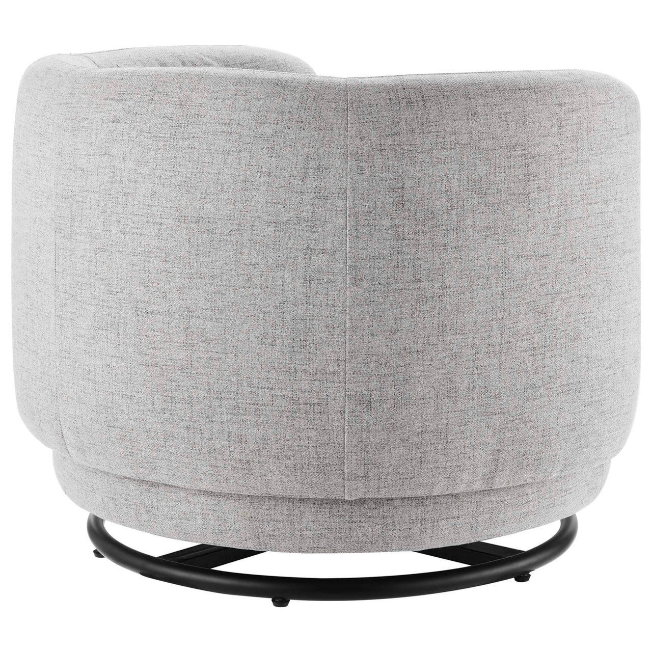 Rava Fabric Swivel Chair, Black & Light Gray