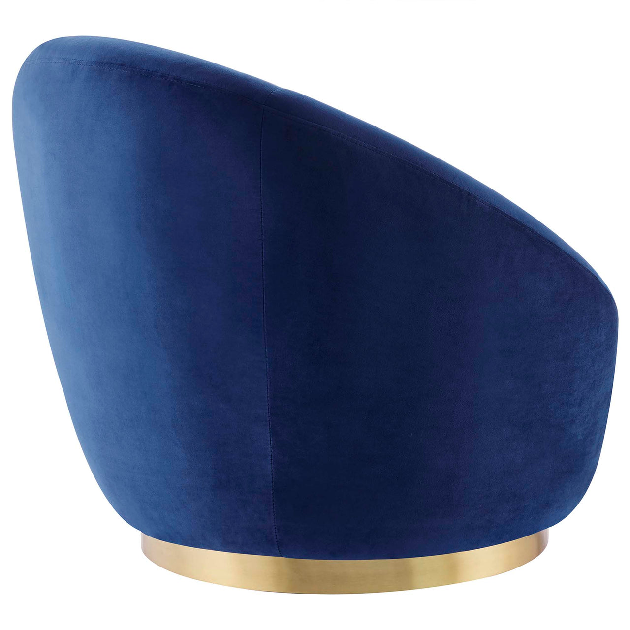 Blume Velvet Swivel Chair, Gold & Navy