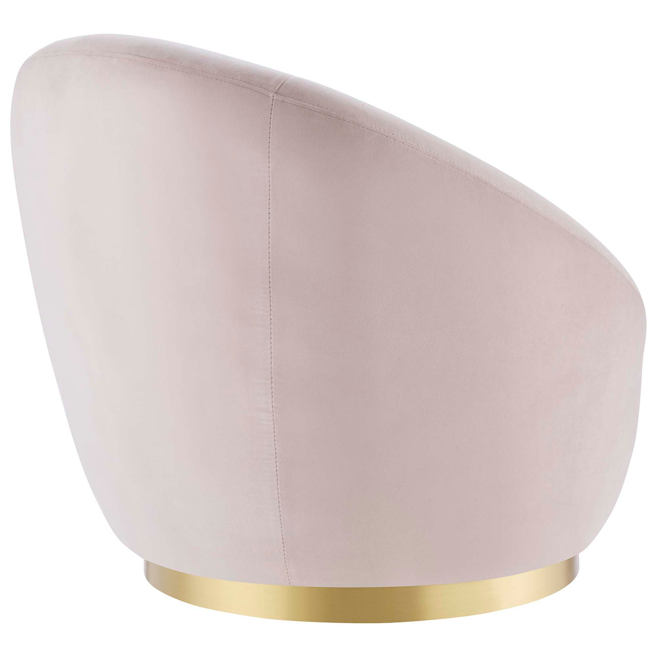 Blume Velvet Swivel Chair, Gold & Pink