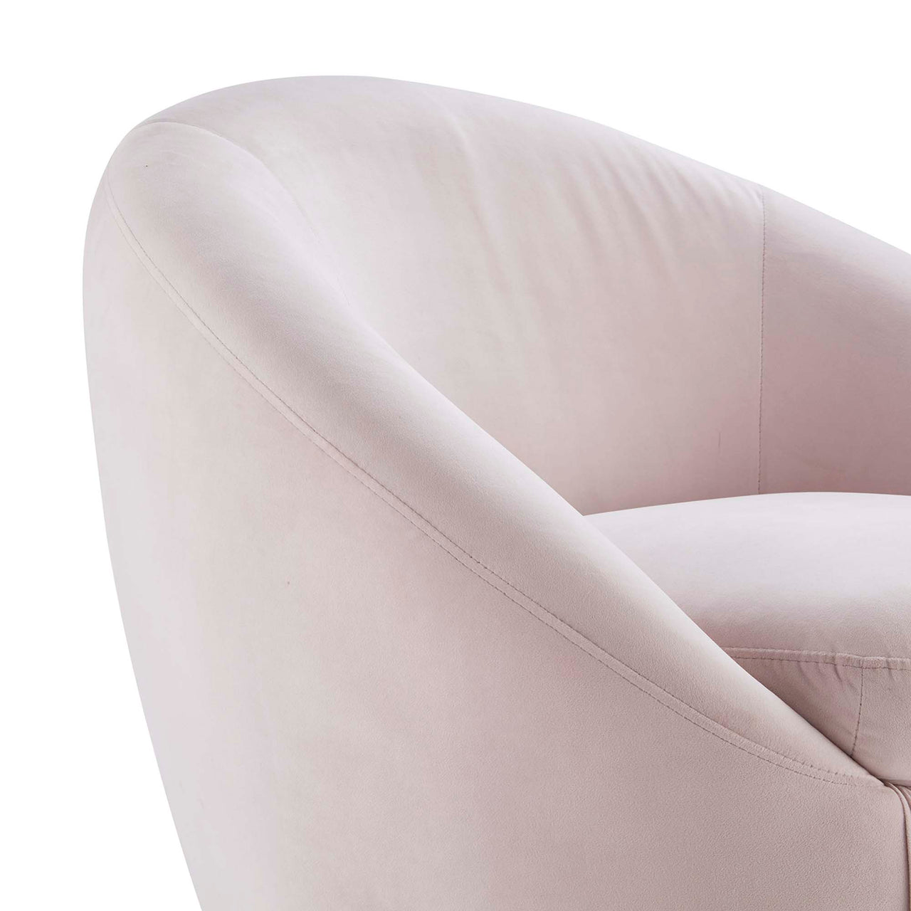 Blume Velvet Swivel Chair, Gold & Pink