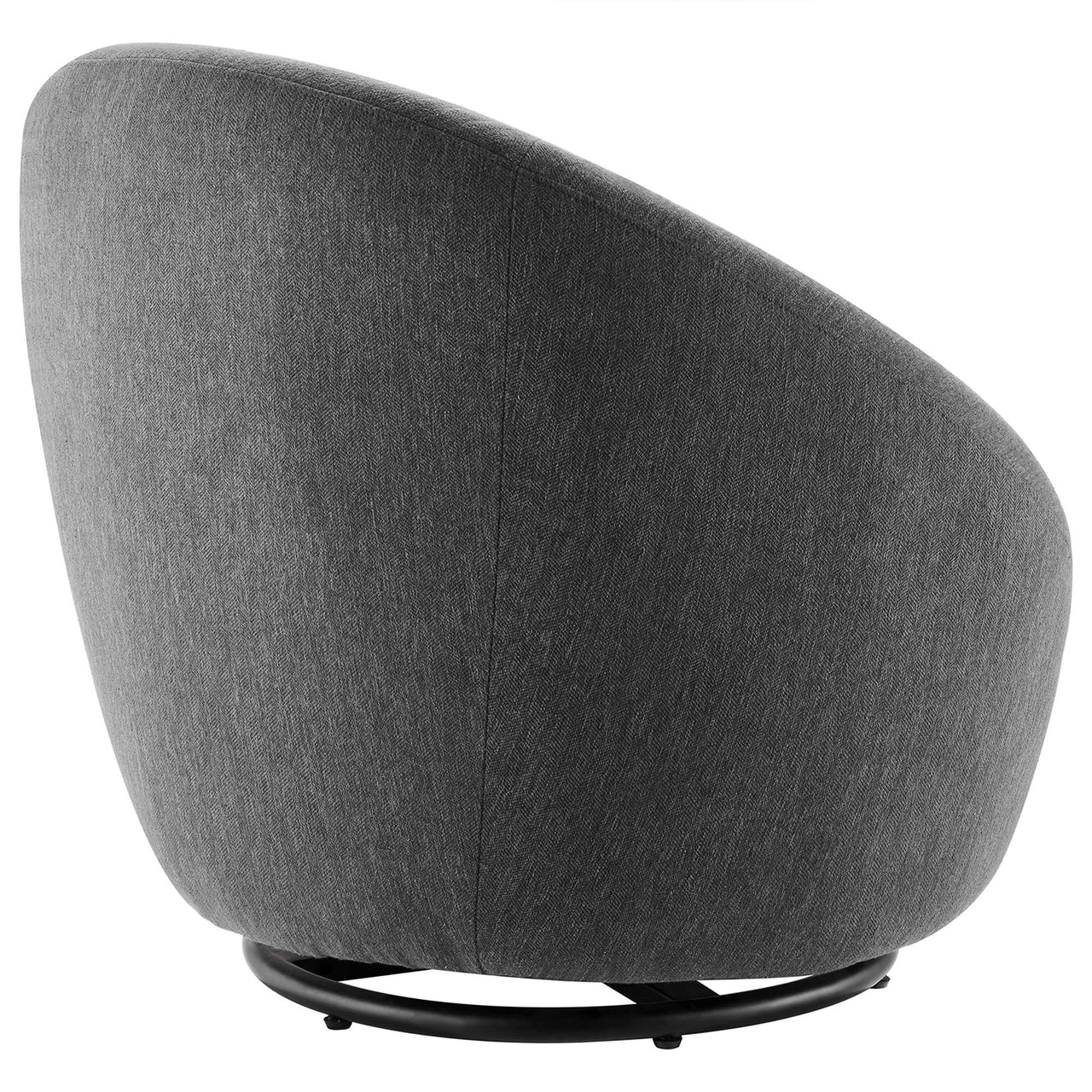 Blume Fabric Swivel Chair, Black & Charcoal