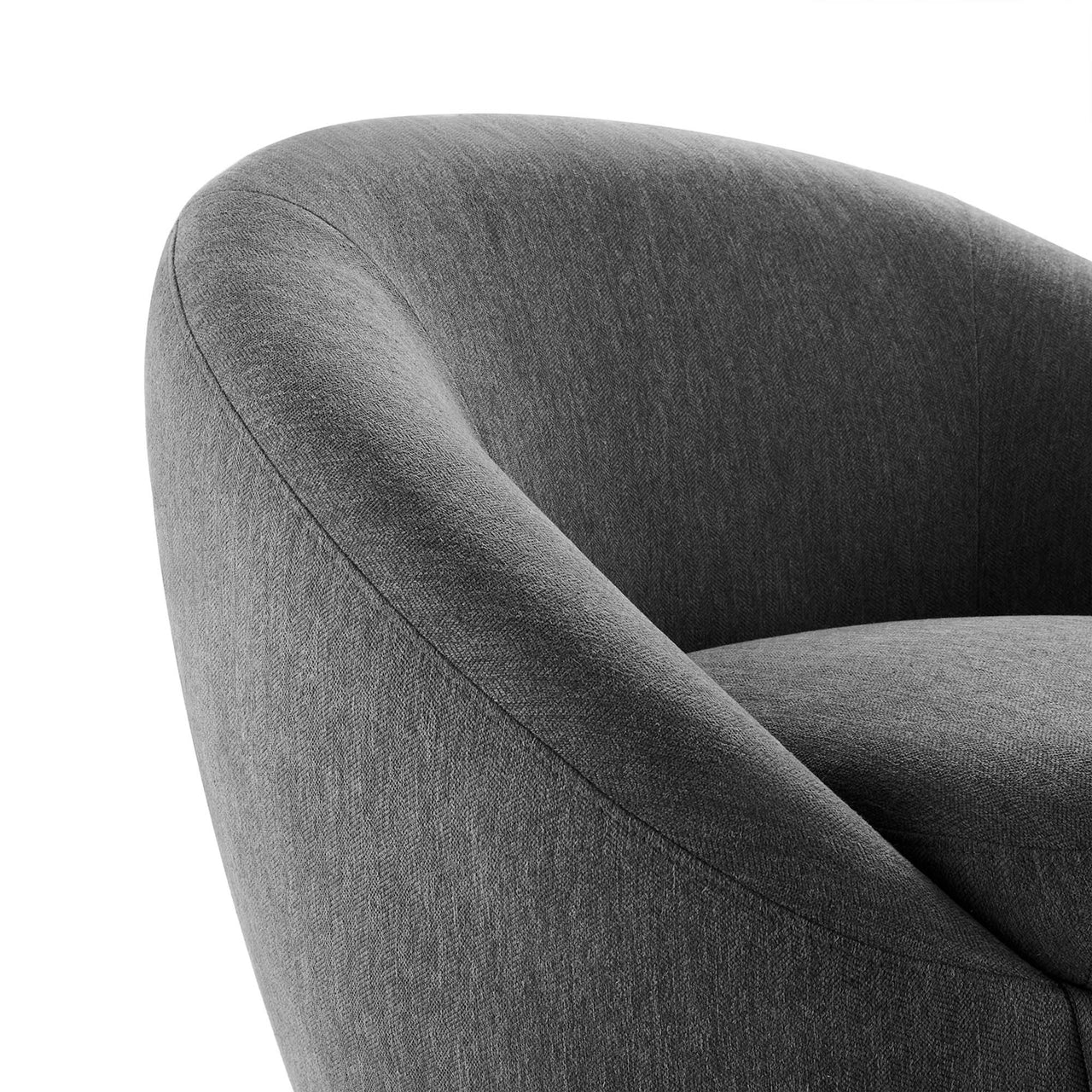 Blume Fabric Swivel Chair, Black & Charcoal