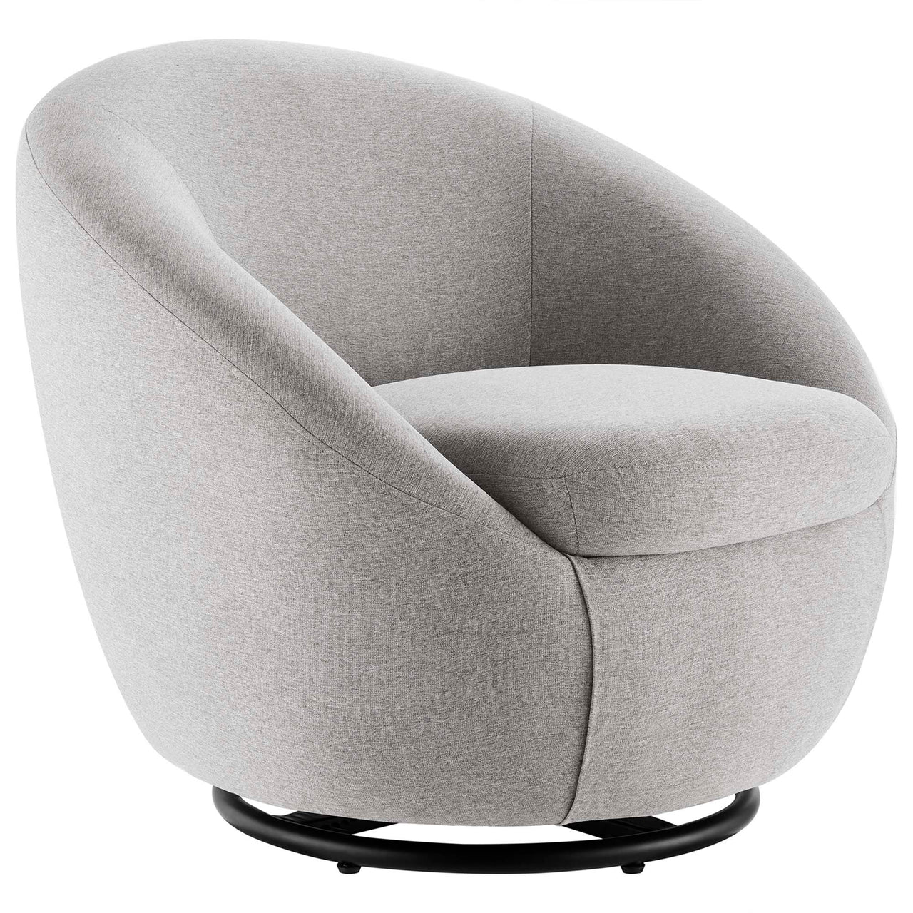 Blume Fabric Swivel Chair, Black & Light Gray