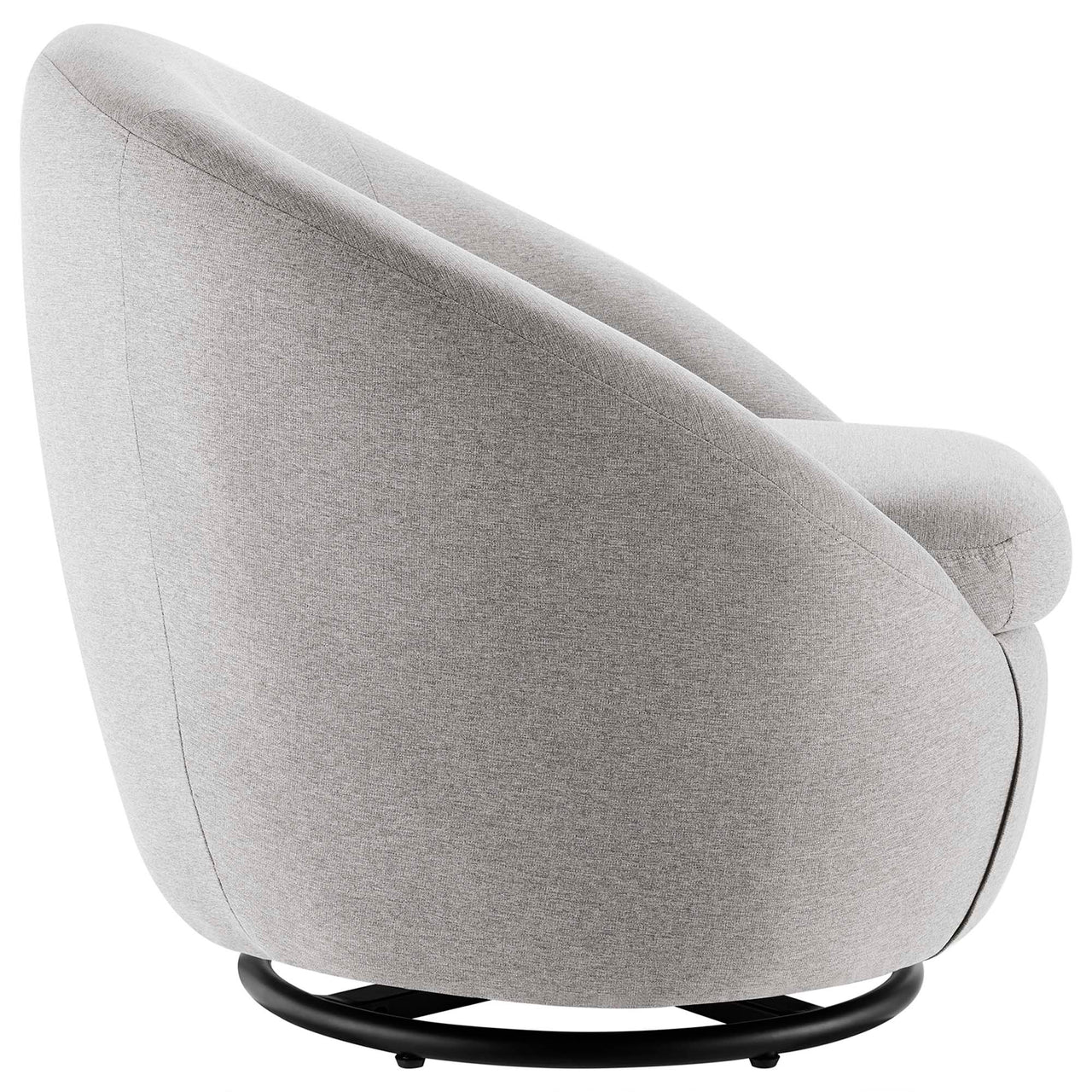 Blume Fabric Swivel Chair, Black & Light Gray