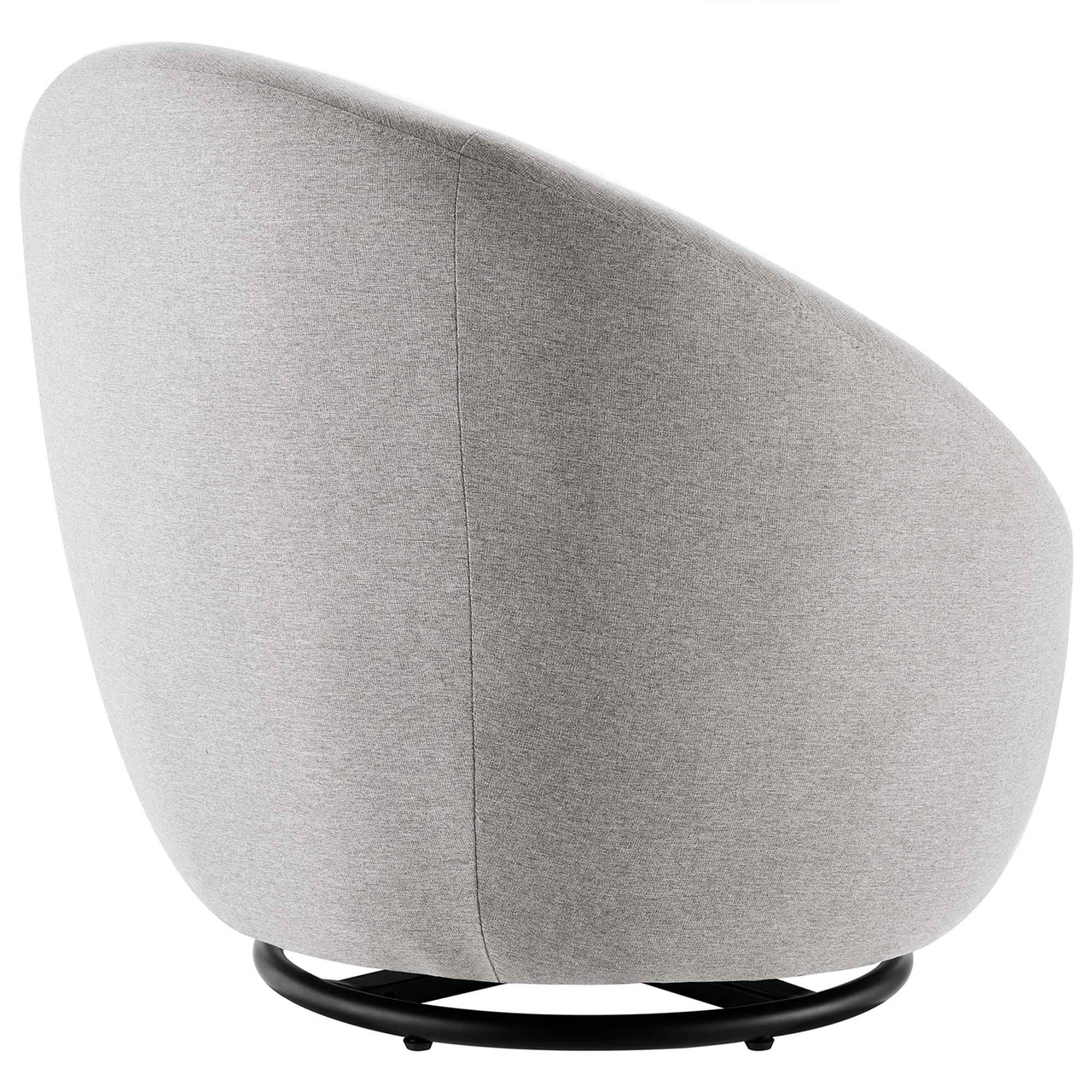Blume Fabric Swivel Chair, Black & Light Gray
