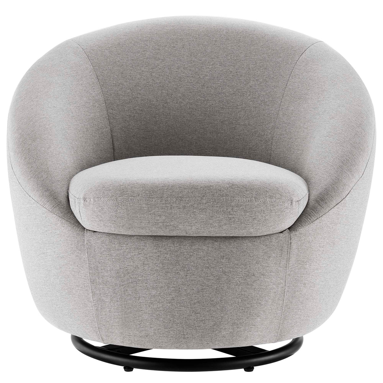 Blume Fabric Swivel Chair, Black & Light Gray