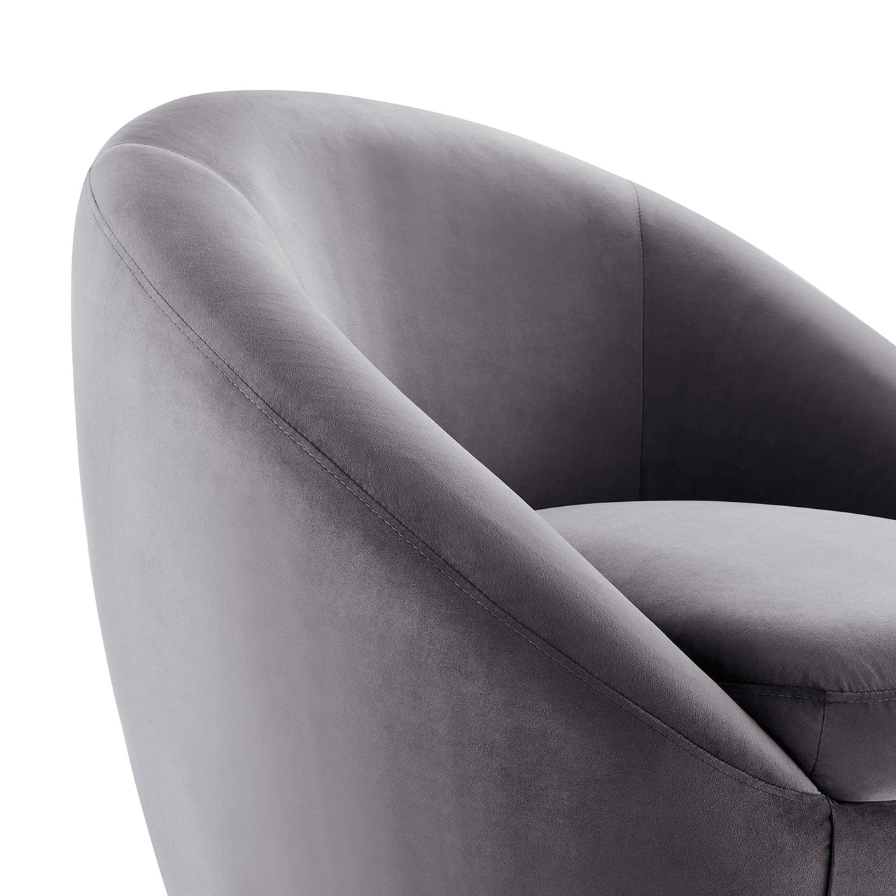 Blume Velvet Swivel Chair, Black & Gray