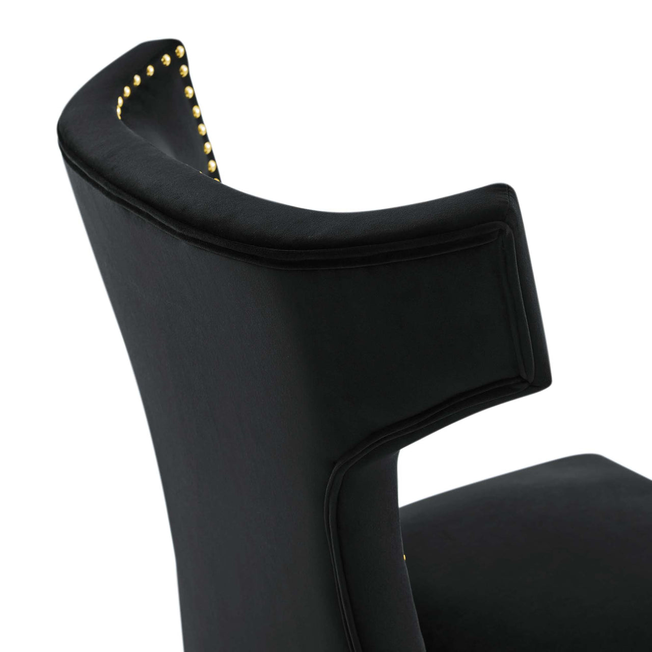 Vela Velvet Dining Chair Set of 2, Black