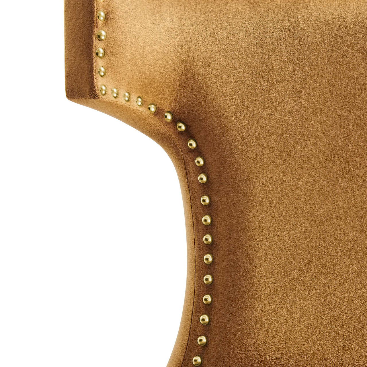 Vela Velvet Dining Chair Set of 2, Cognac