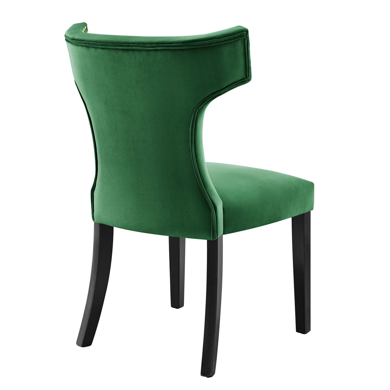 Vela Velvet Dining Chair Set of 2, Emerald