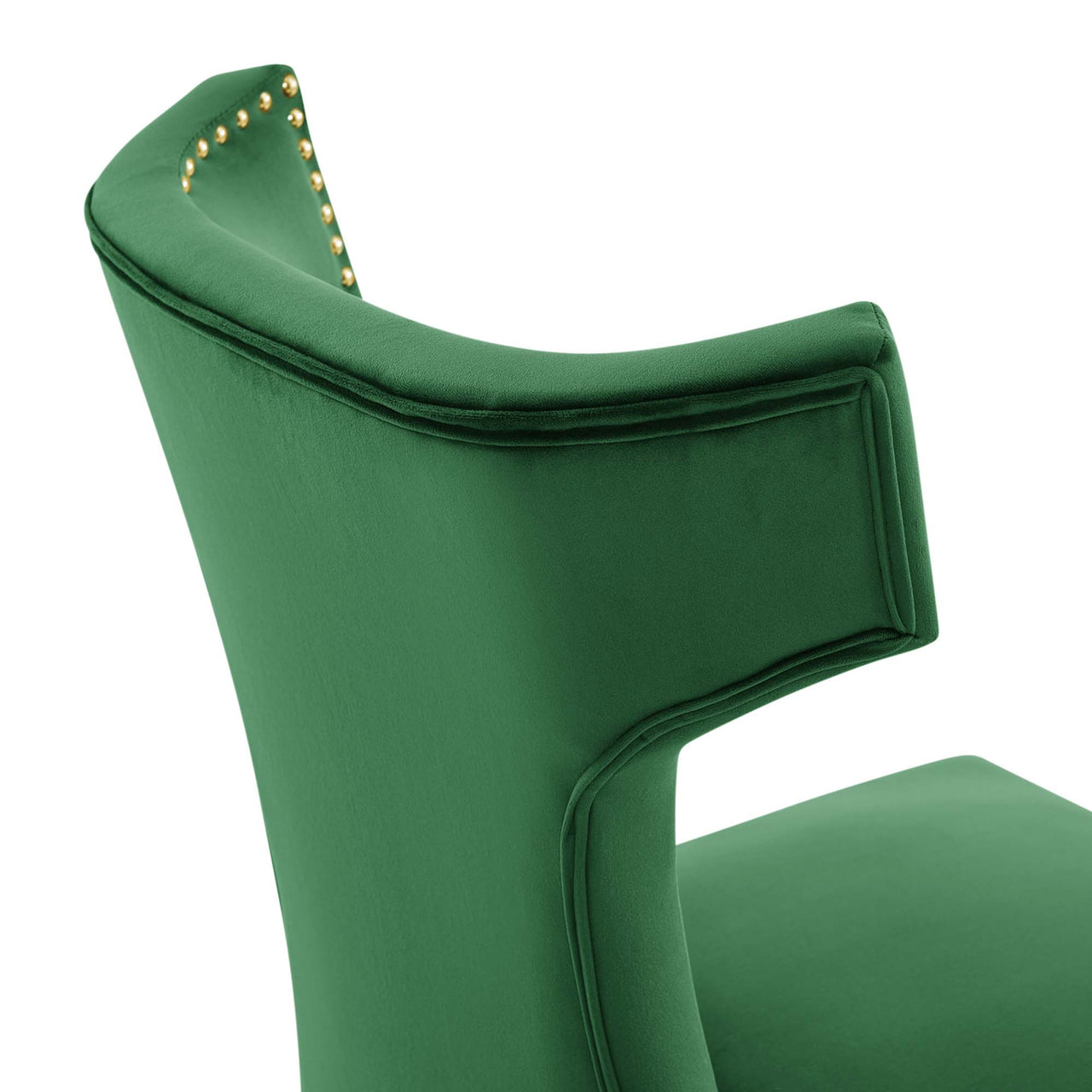 Vela Velvet Dining Chair Set of 2, Emerald