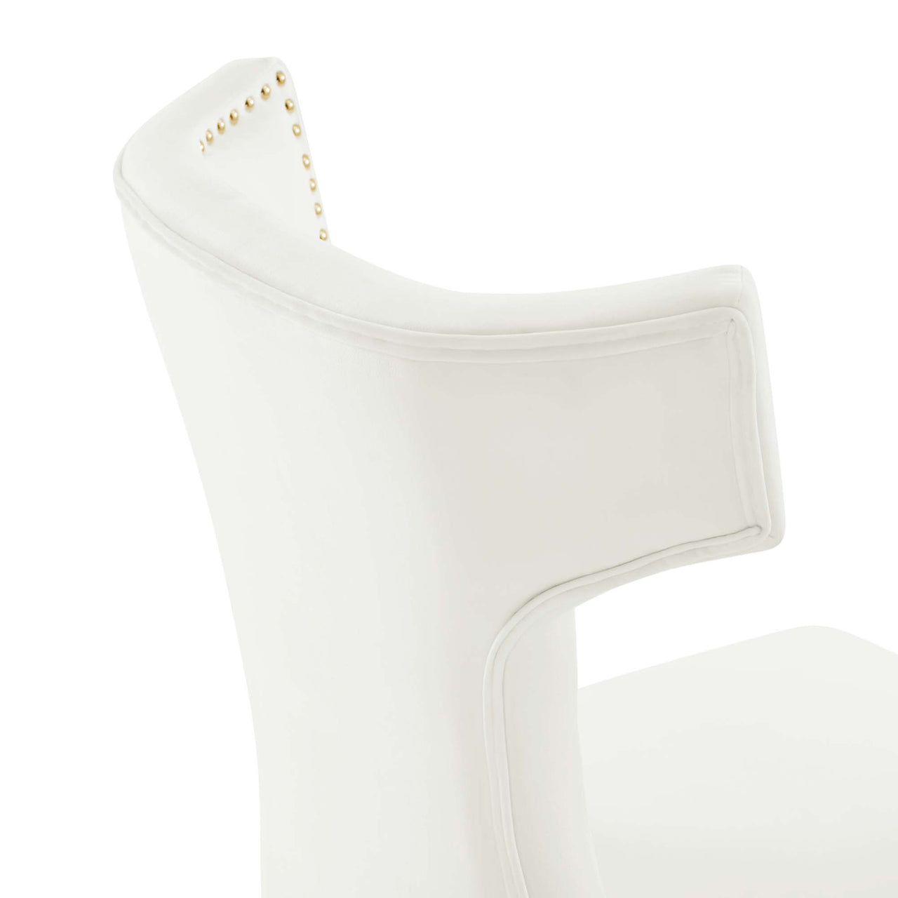 Vela Velvet Dining Chair Set of 2, White