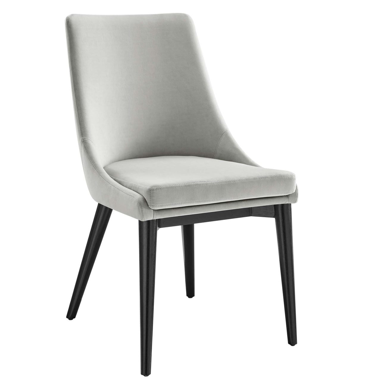Viremont Velvet Dining Chair, Light Gray