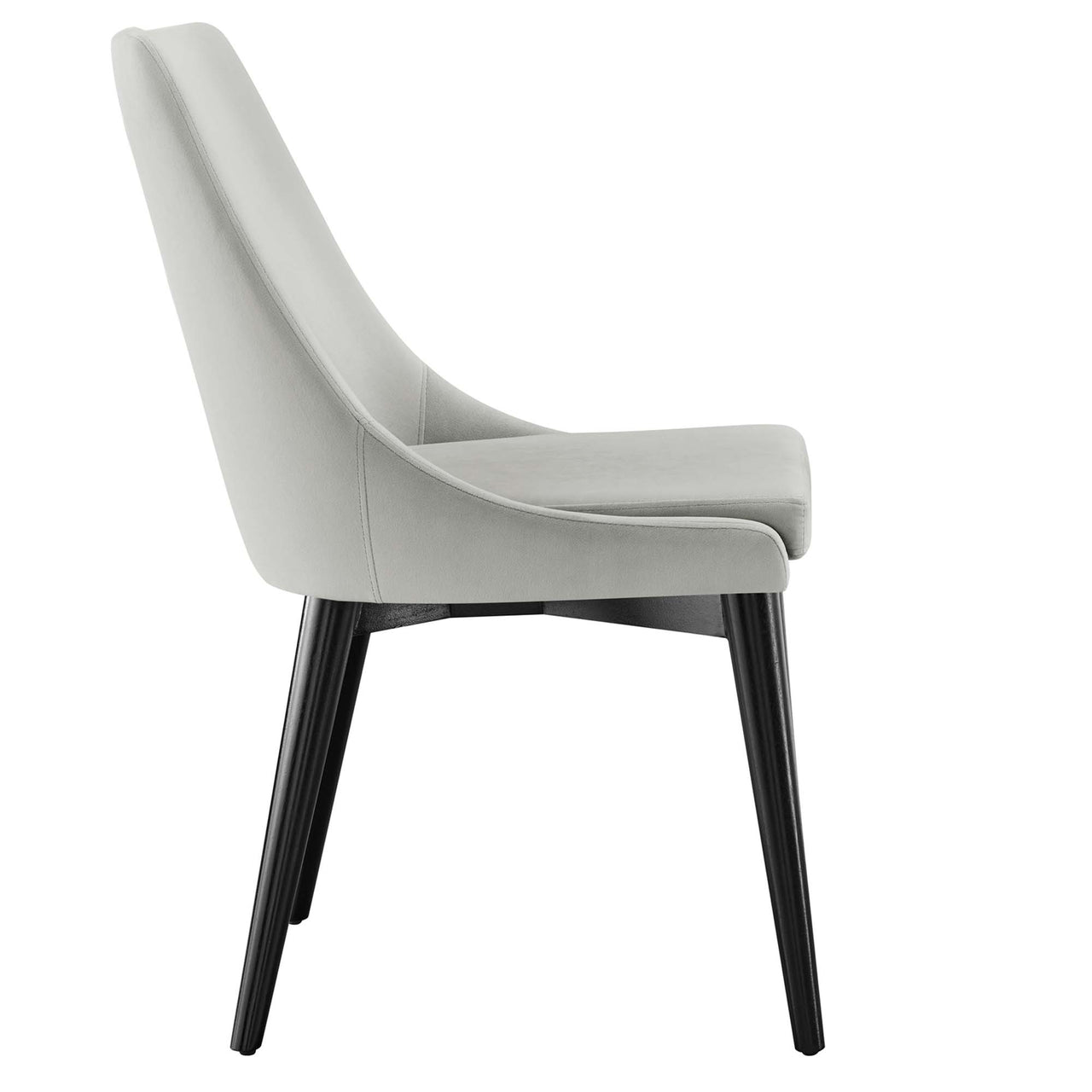 Viremont Velvet Dining Chair, Light Gray