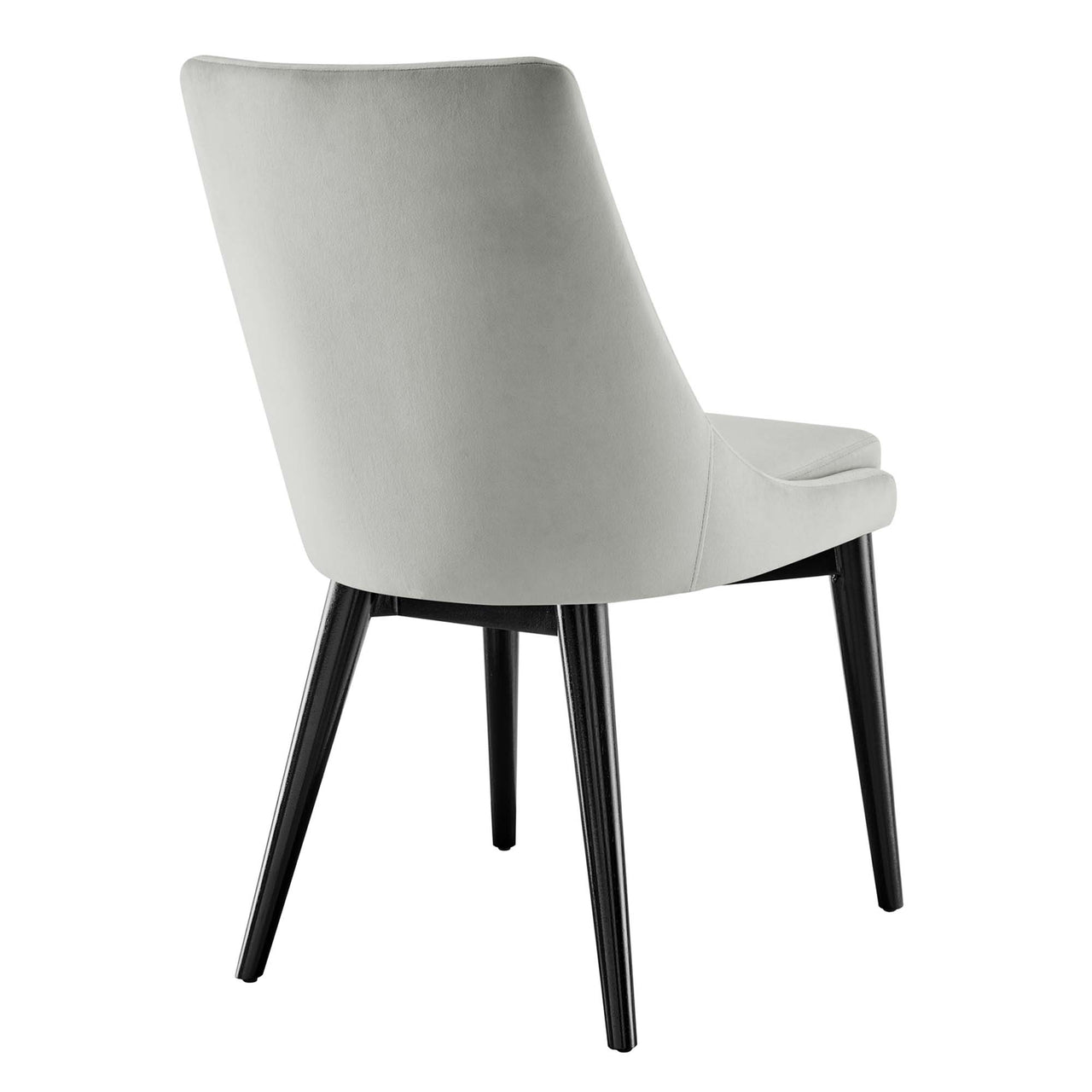 Viremont Velvet Dining Chair, Light Gray