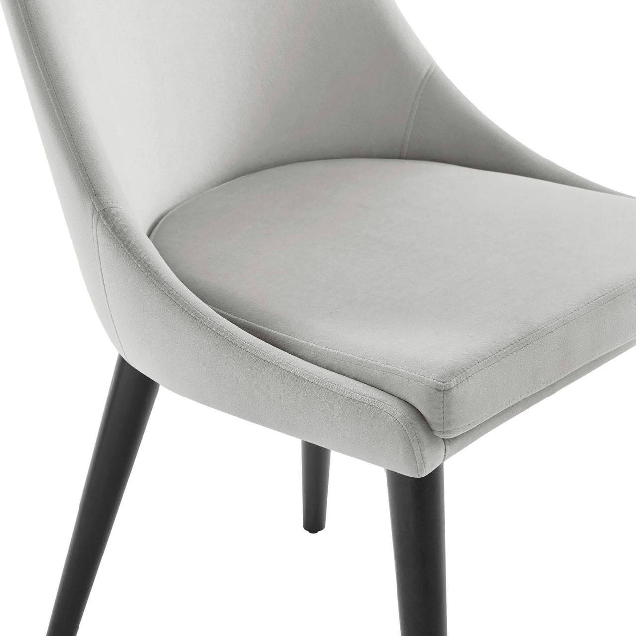 Viremont Velvet Dining Chair, Light Gray