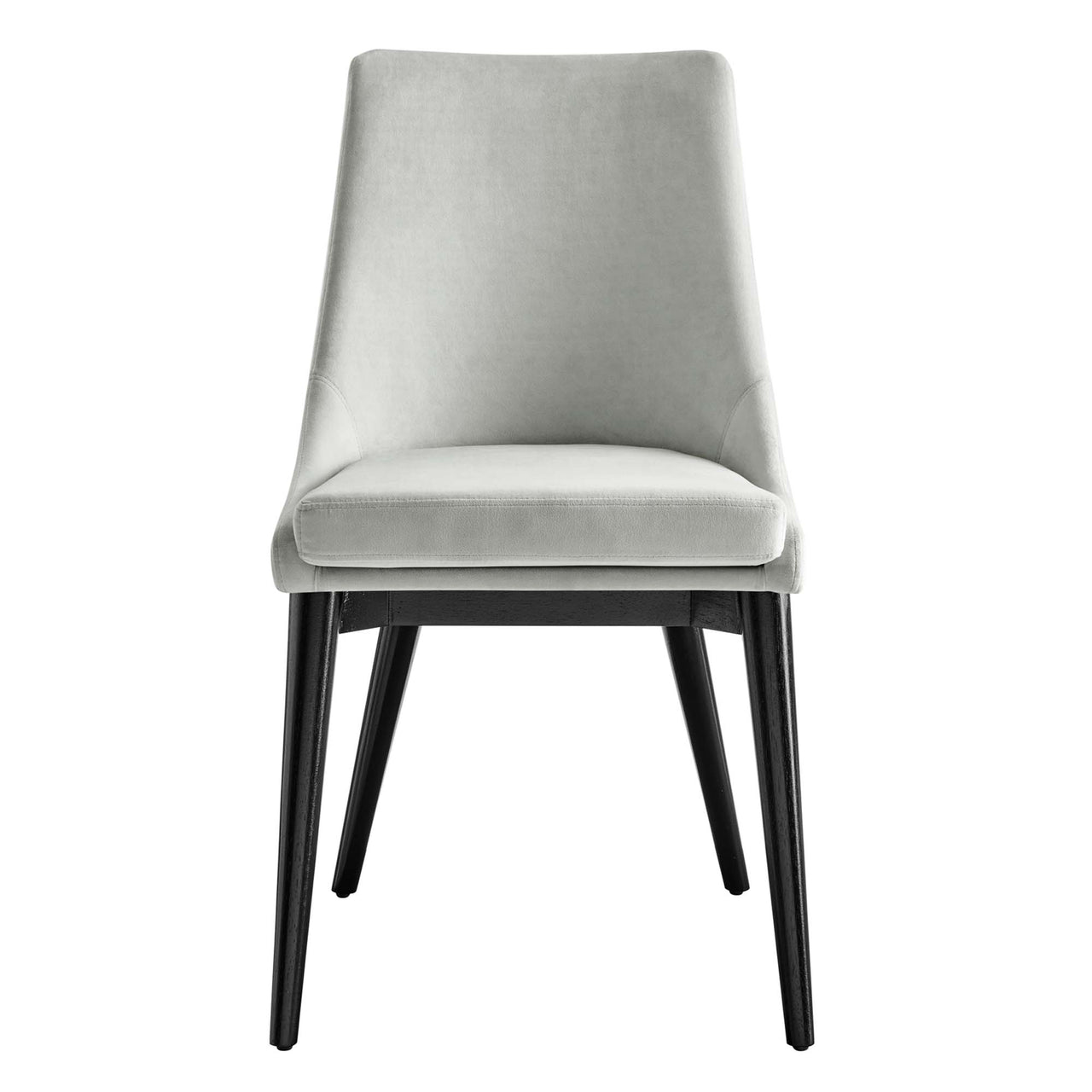 Viremont Velvet Dining Chair, Light Gray