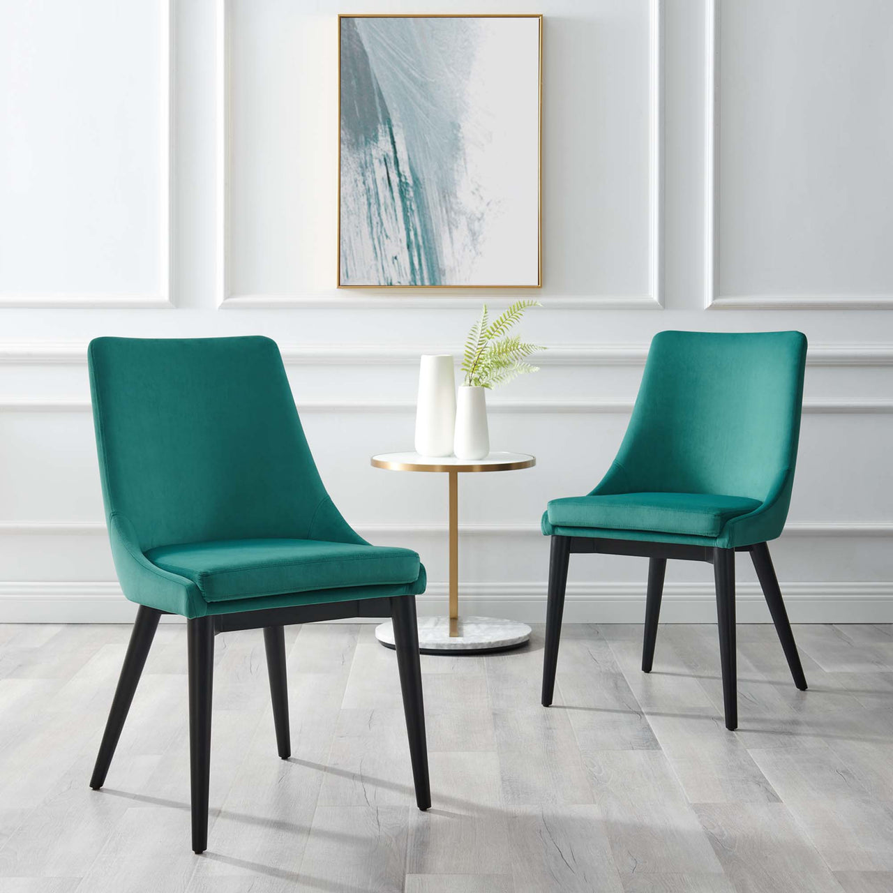Viremont Velvet Dining Chair, Teal
