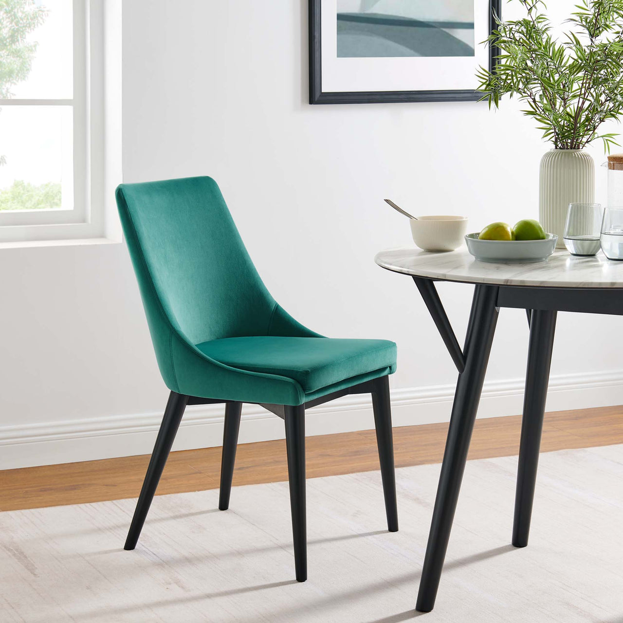 Viremont Velvet Dining Chair, Teal