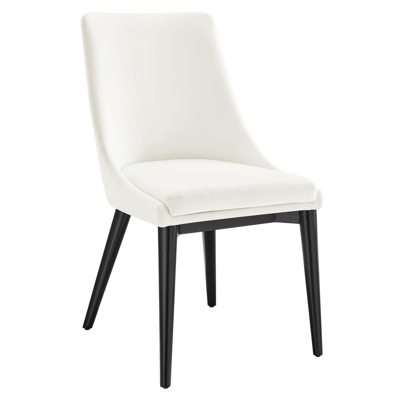 Viremont Velvet Dining Chair, White