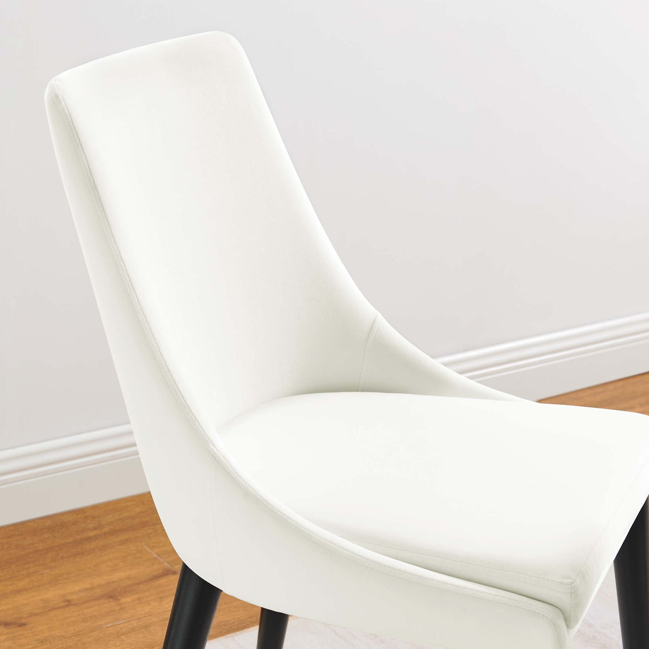 Viremont Velvet Dining Chair, White