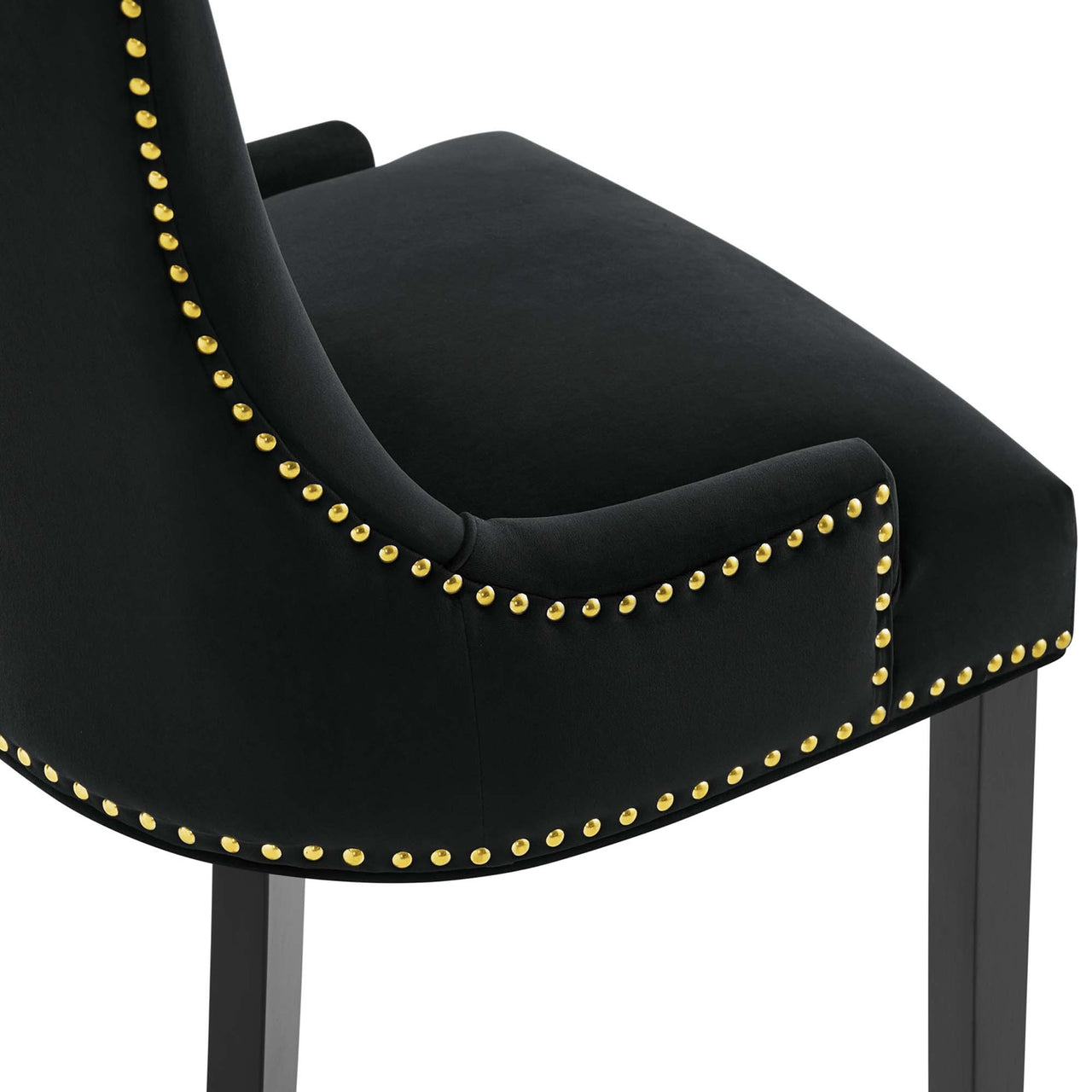 Marvelle Velvet Dining Chair Set of 2, Black
